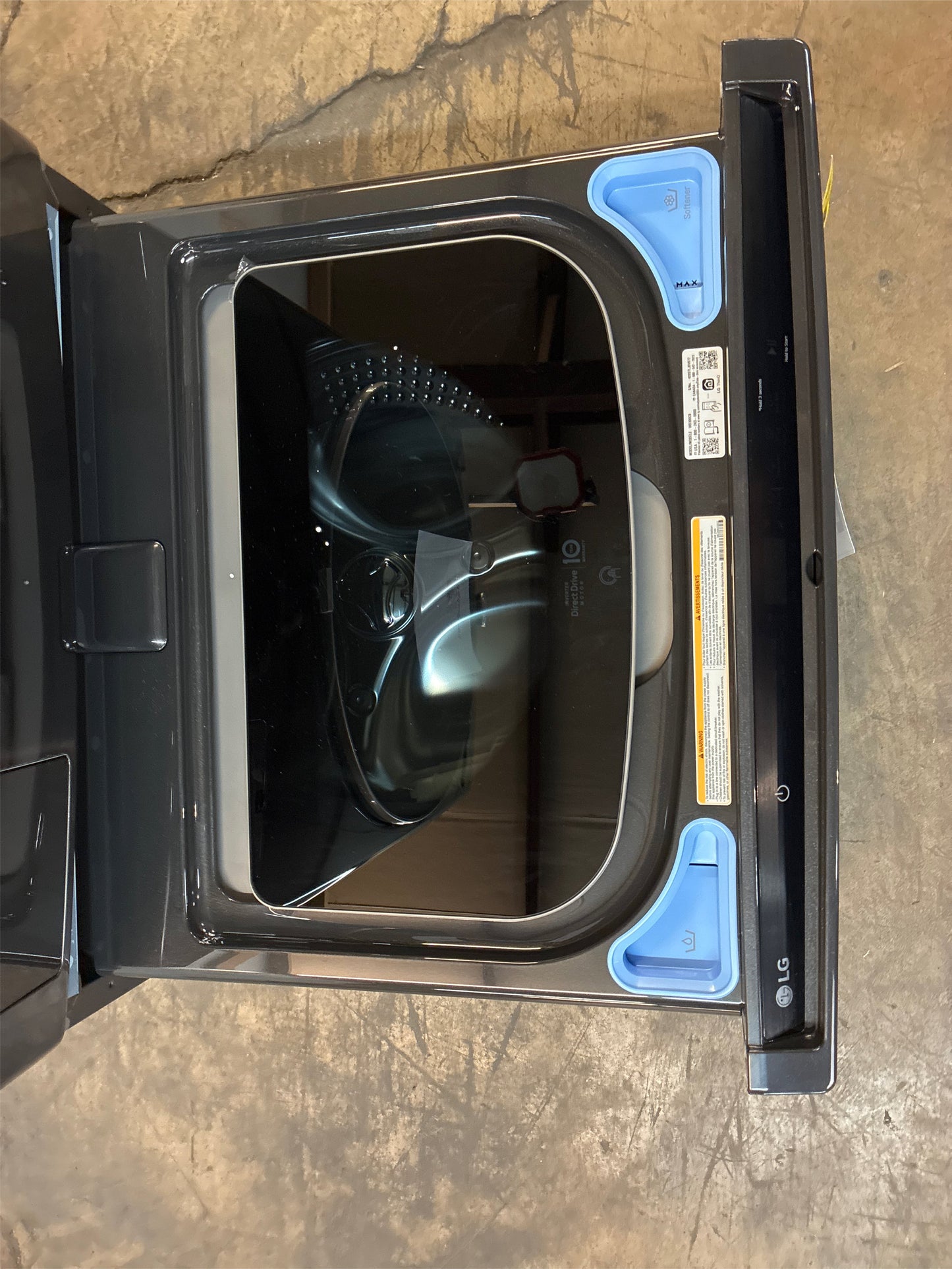 LG 27 in. Pedestal Front Load Washer Black Steel
