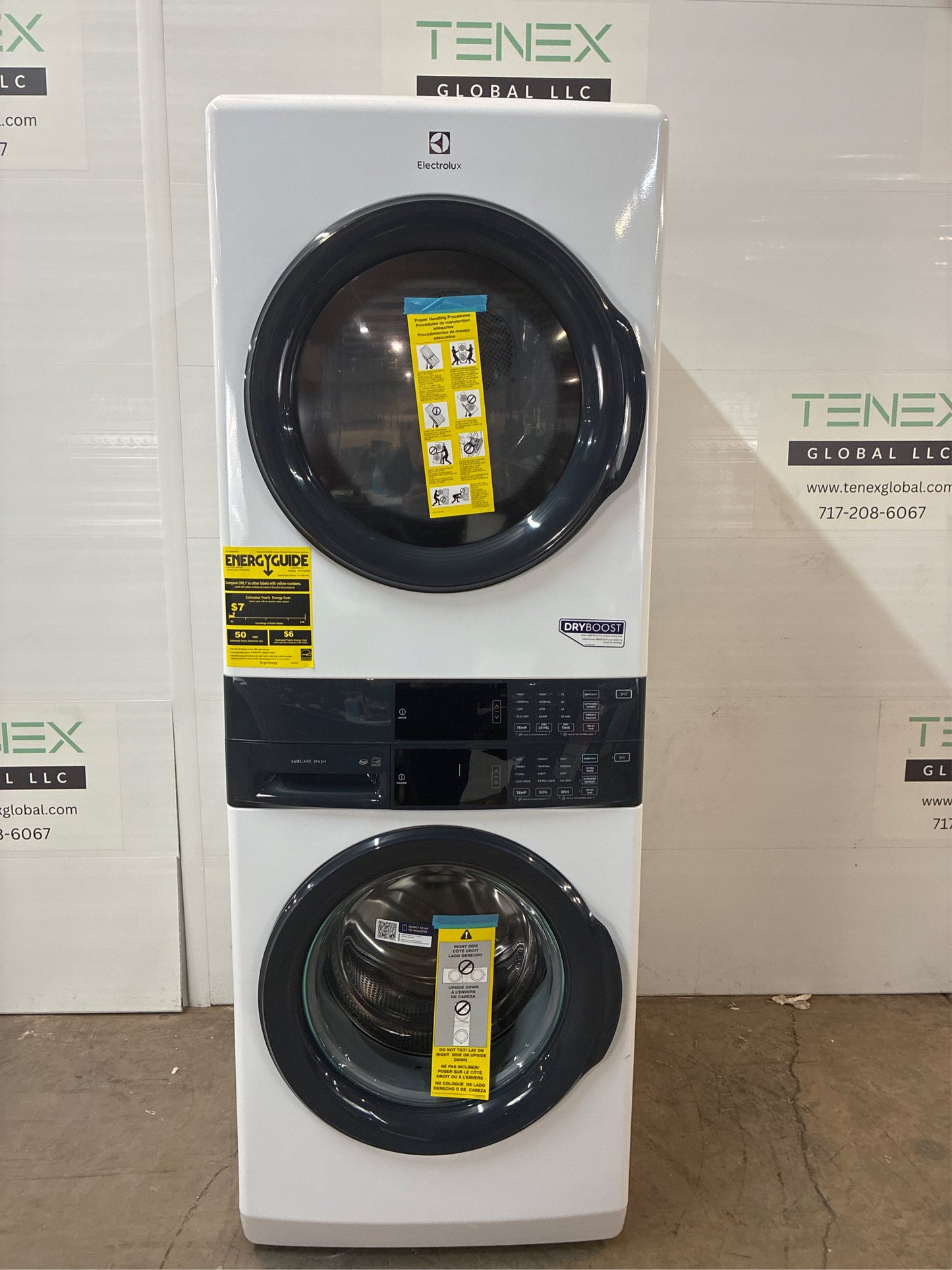 Electrolux 4.4 cu ft Washer + 8.0 cu ft Gas Dryer Tower