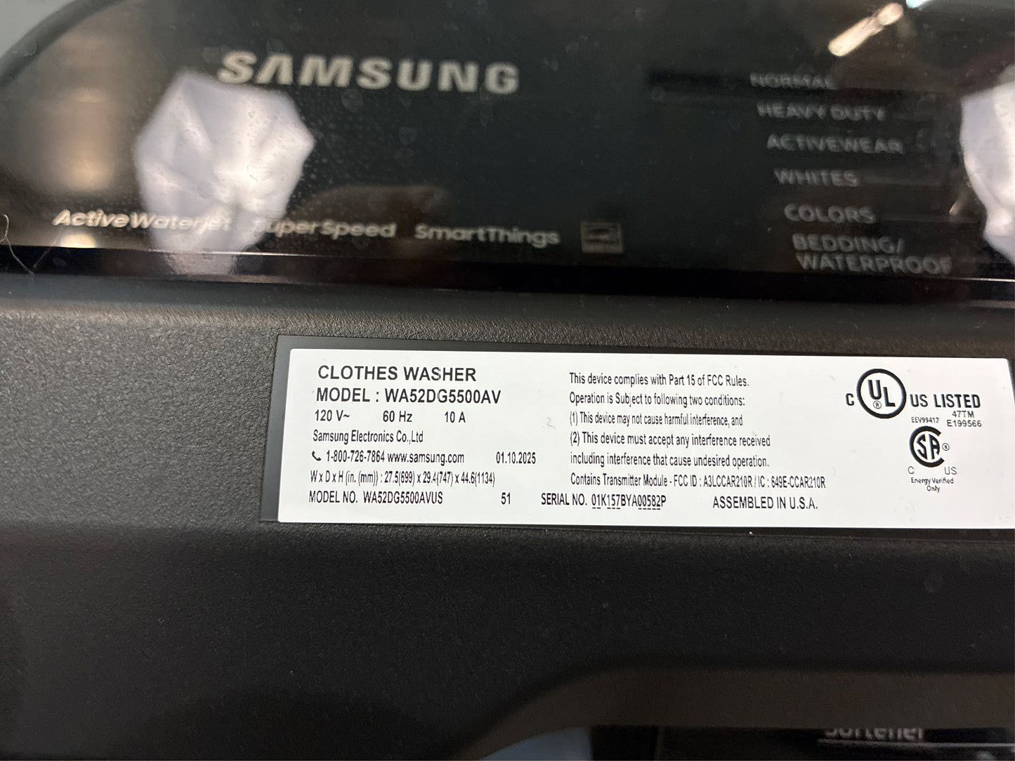 Samsung Smart Top Load Washer w/ Super Speed Wash Black