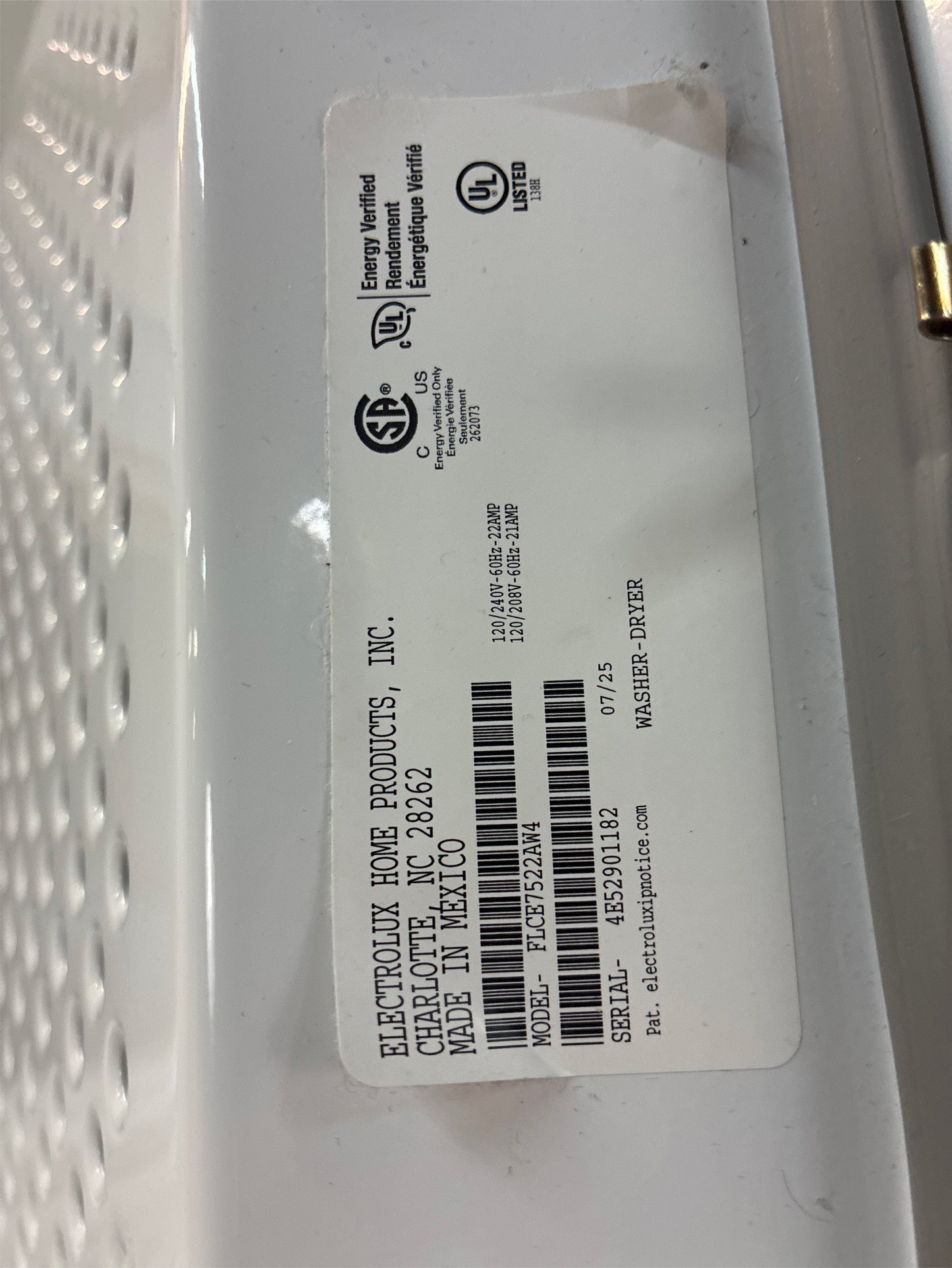 Frigidaire 3.9-cu ft Washer & Dryer Combo