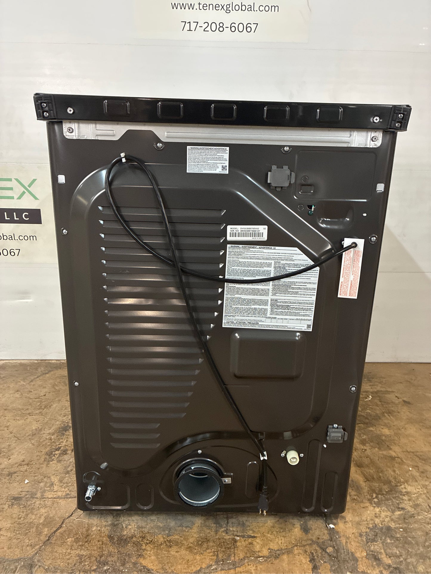 Samsung Bespoke 7.6 cu ft Gas Dryer in Brushed Black