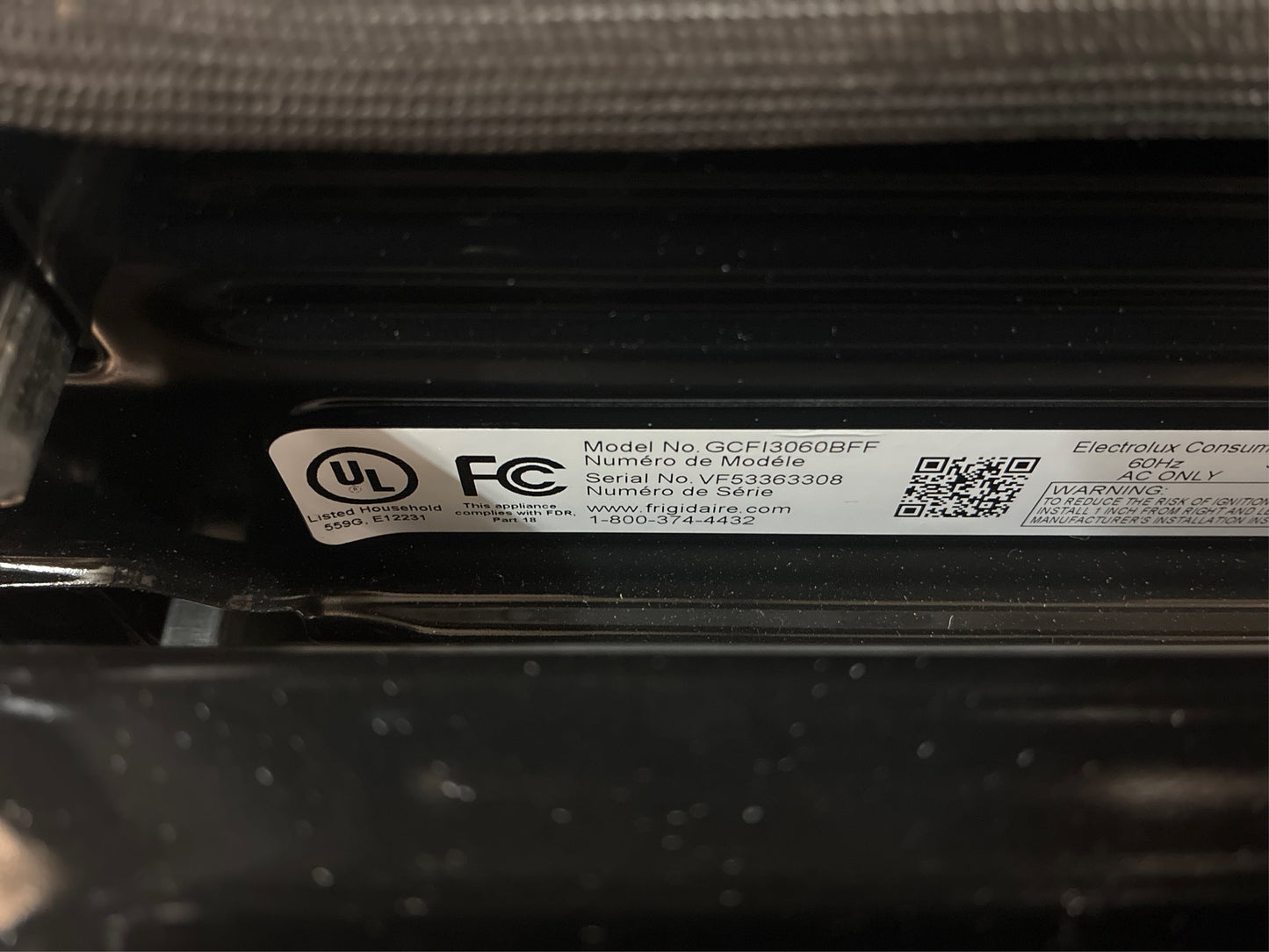 Gallery 30" Induction Range, 6.2 cu ft