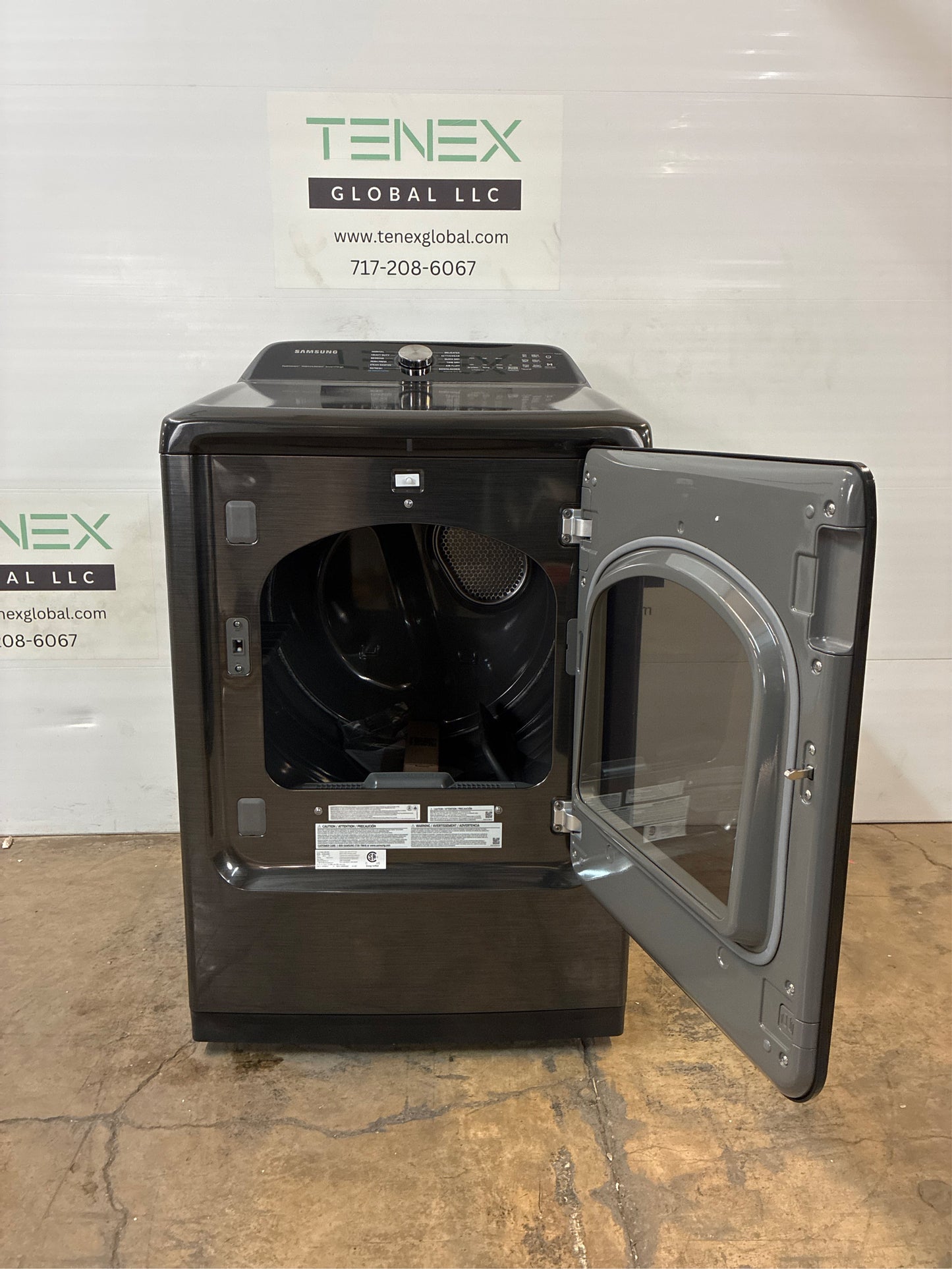 Samsung Brushed Black 7.4 cu. ft. Gas Dryer with Steam+