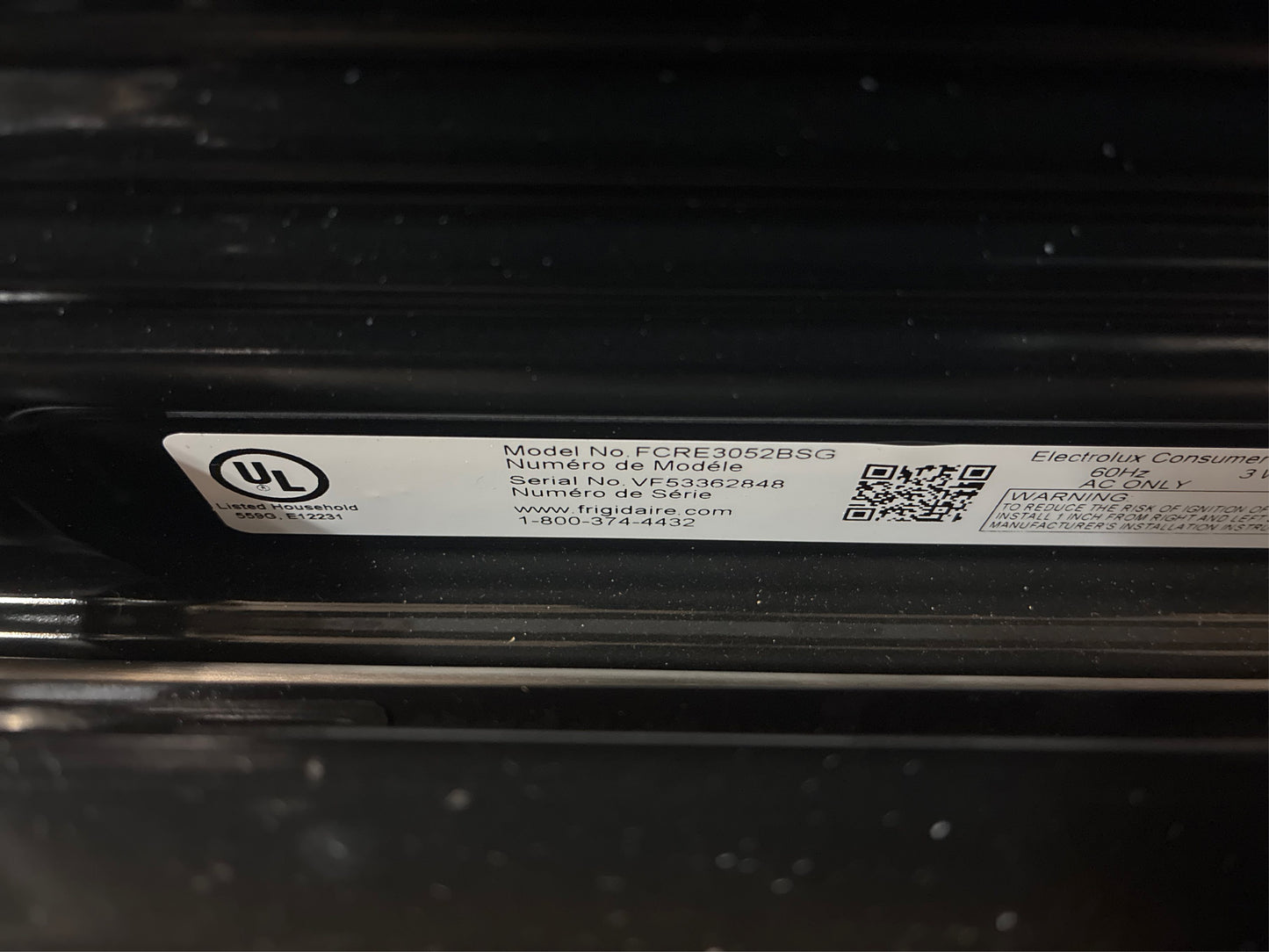 Frigidaire 30 in, Electric Range - 5 Burners, Stainless