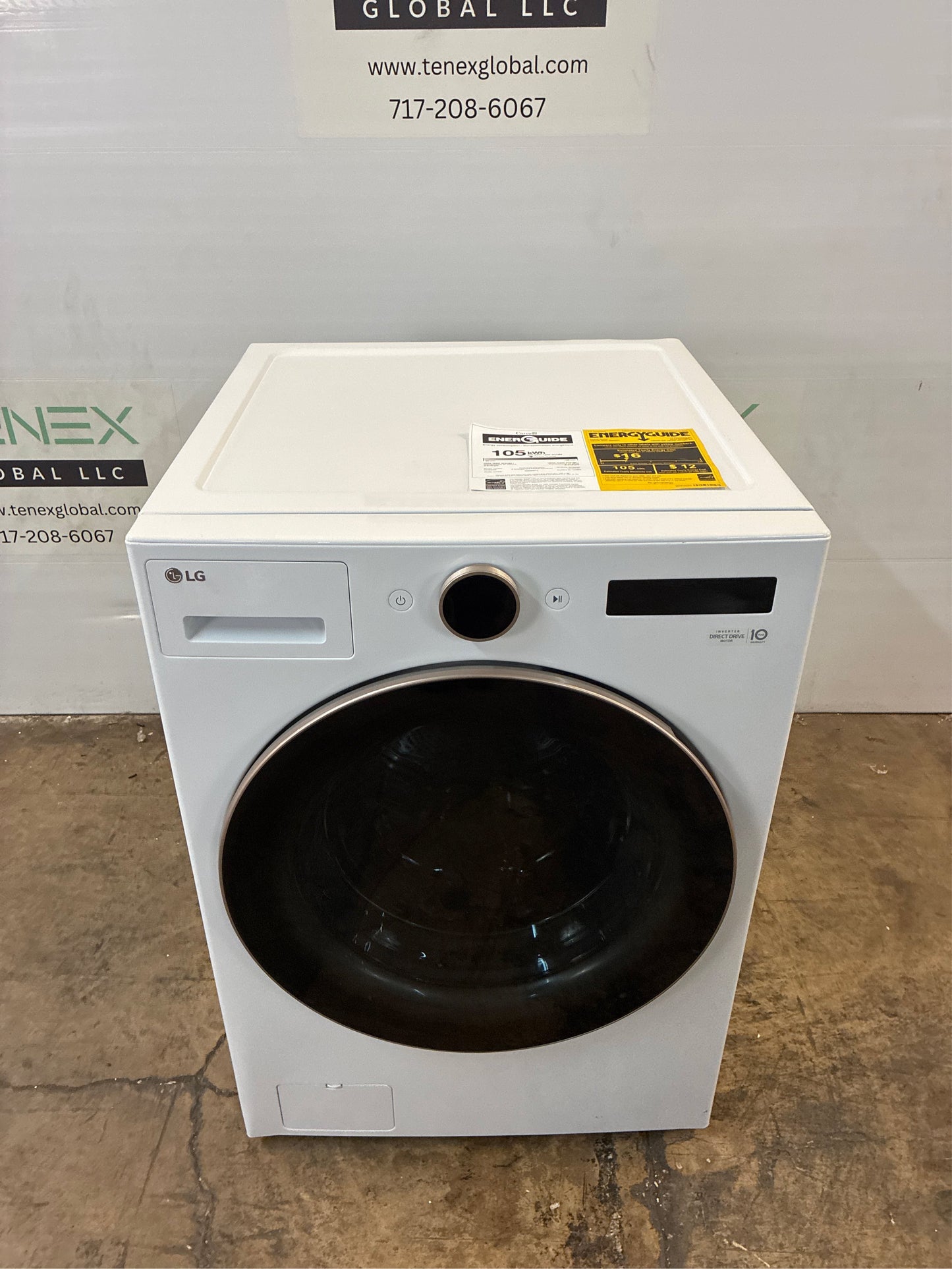 LG 5.0 cu. ft. Smart Front Load Washer, White