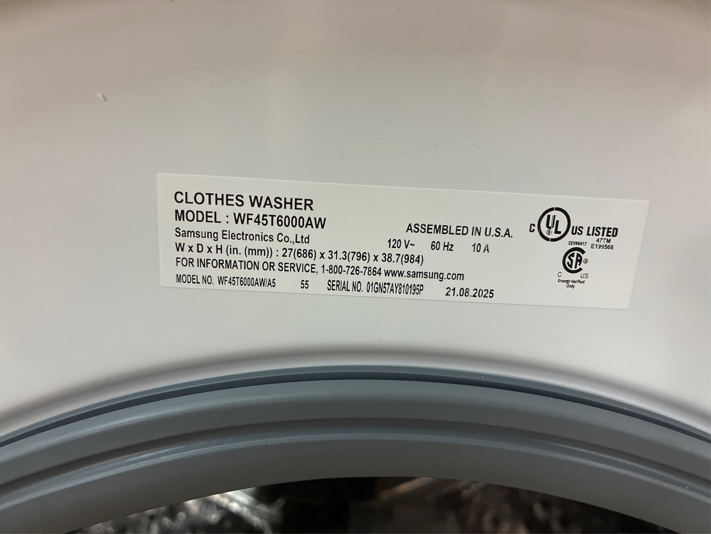 Samsung 4.5 cuft Front-Load Washer White