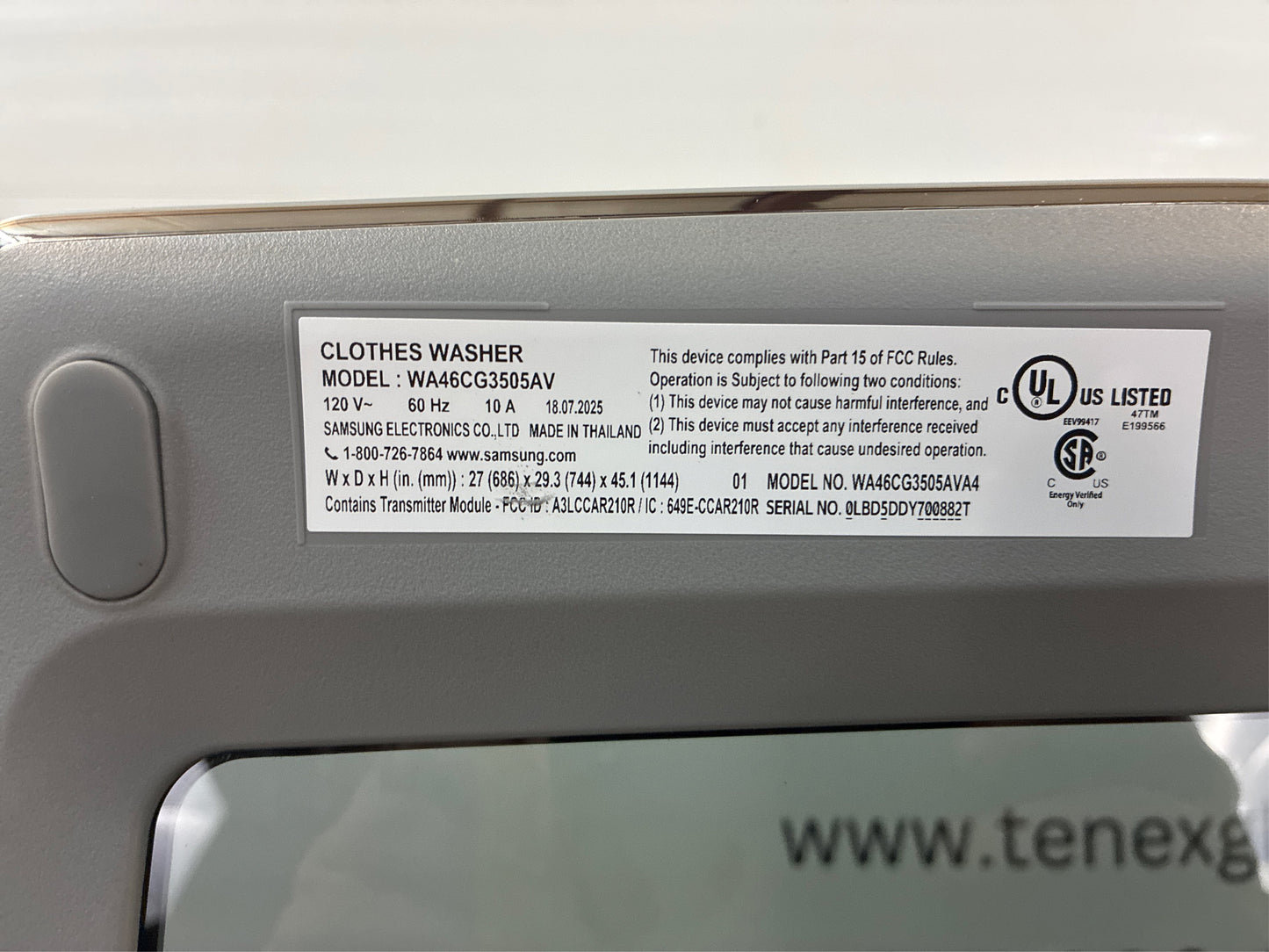 Samsung 4.6 cu ft Large Capacity Top Load Washer