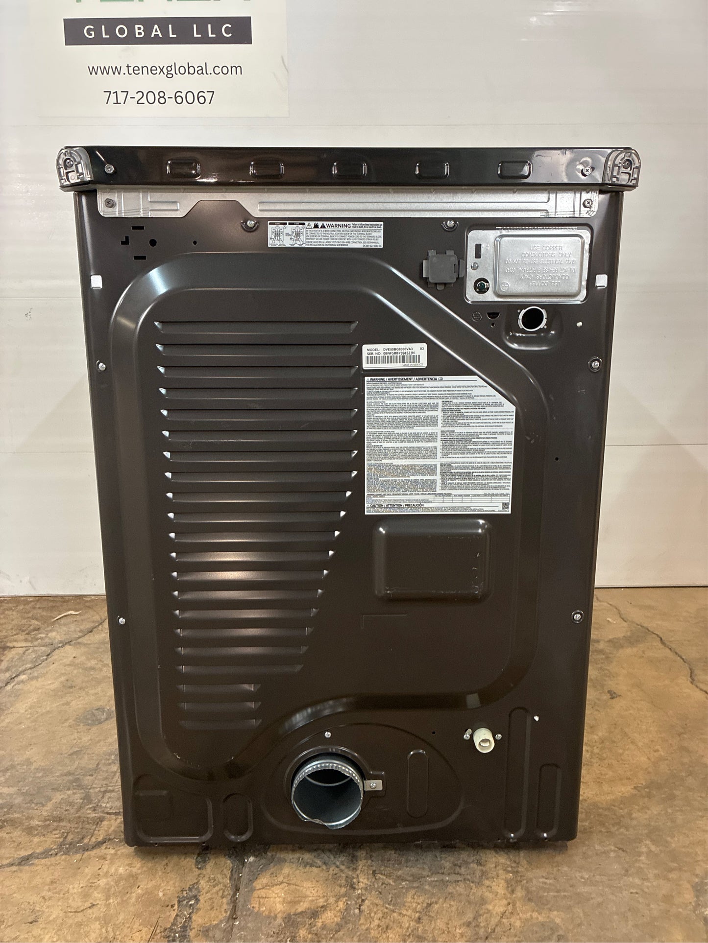 Samsung Smart Electric Dryer, Brushed Black