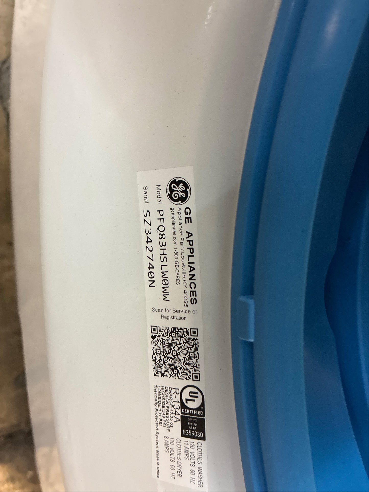 GE Profile Pet Hair 4.6-cu ft Washer/Dryer