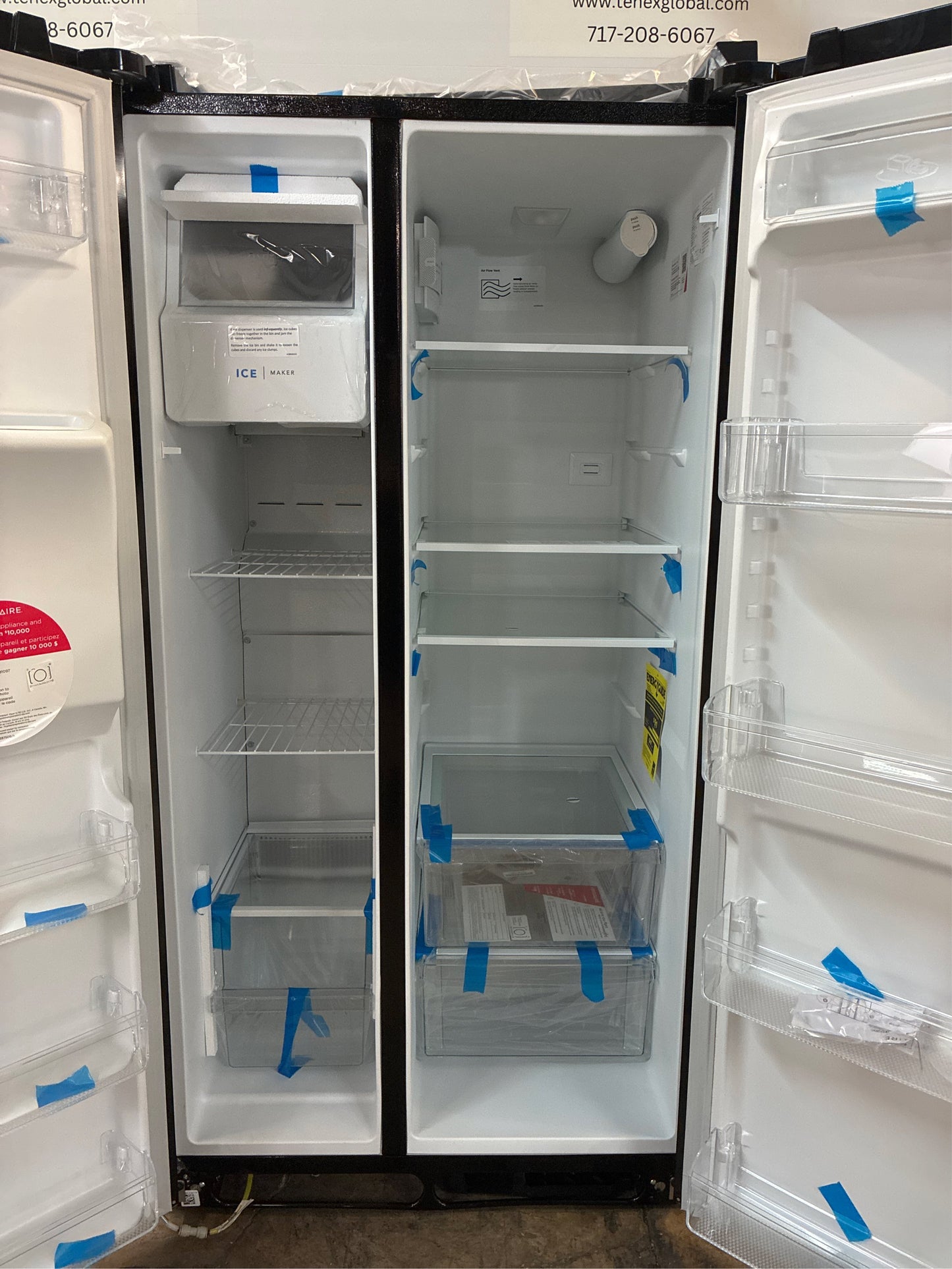 Frigidaire 36 in. 25.6 cu. ft. Side by Side Refrigerator - Black