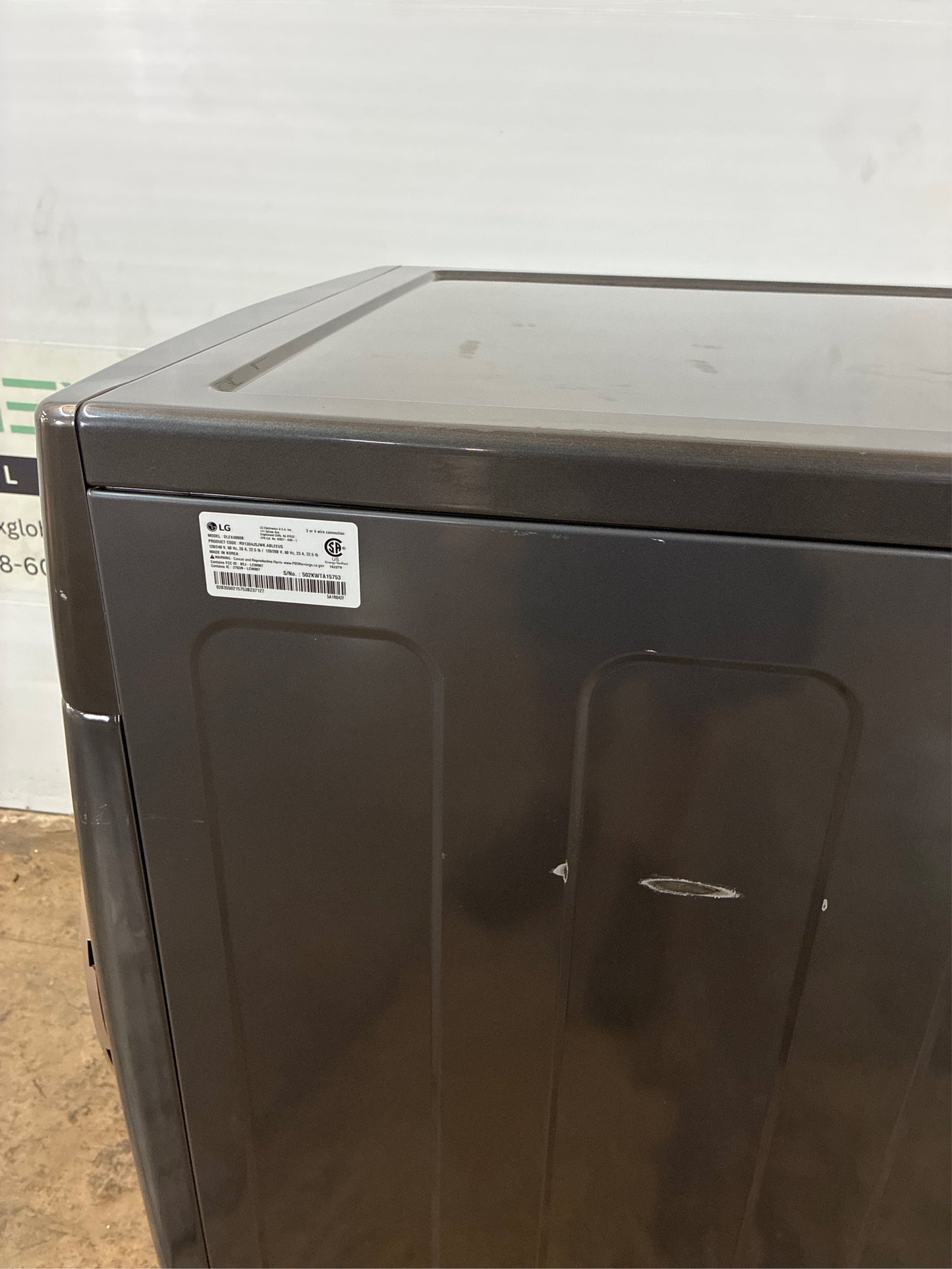 LG True Steam 7.4-cu ft Vented Electric Dryer