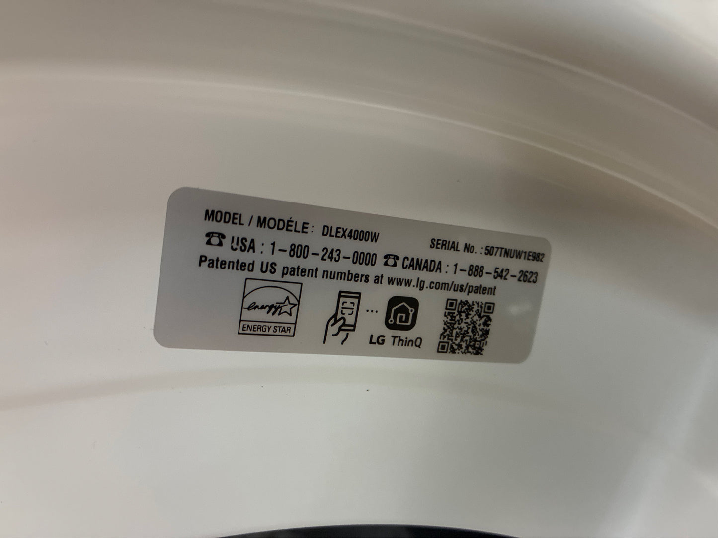 LG 7.4 Cu. Ft. LG Vented Electric Dryer, TurboSteam