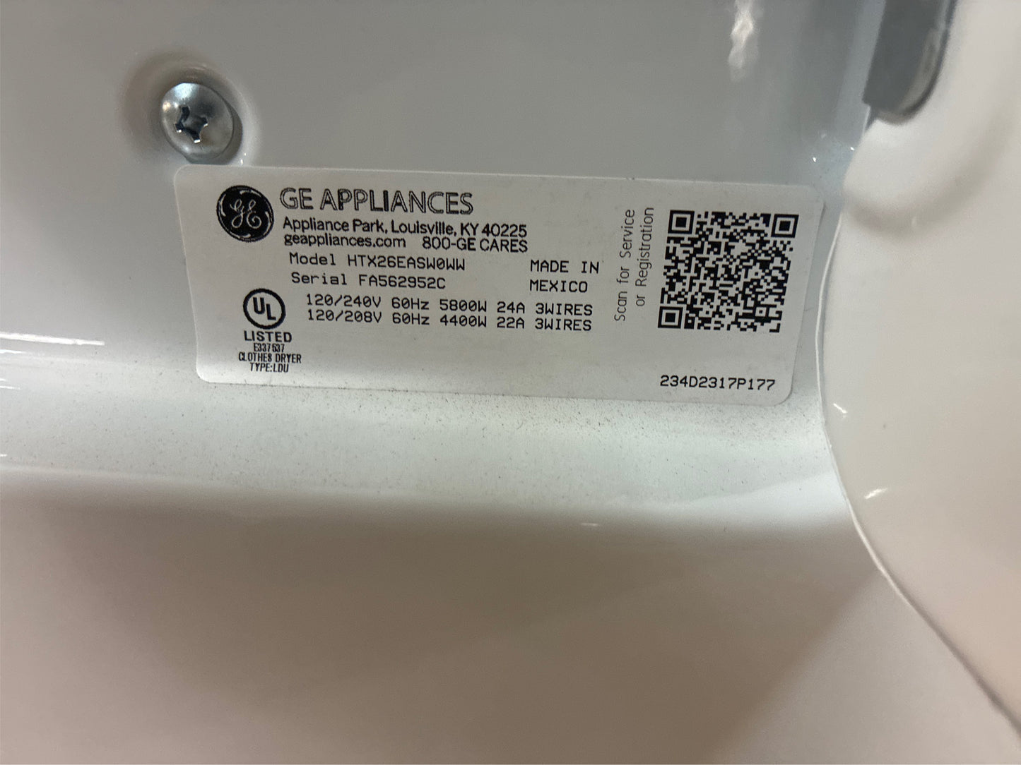 Hotpoint Electric Dryer
