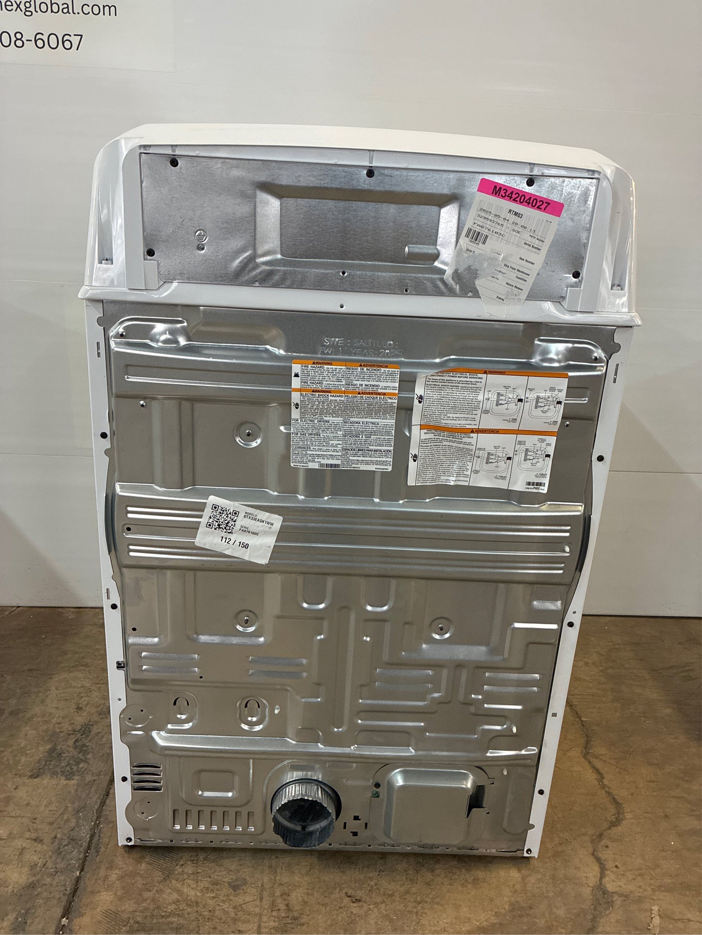 GE 6.2-cu ft Vented Electric Dryer (White)