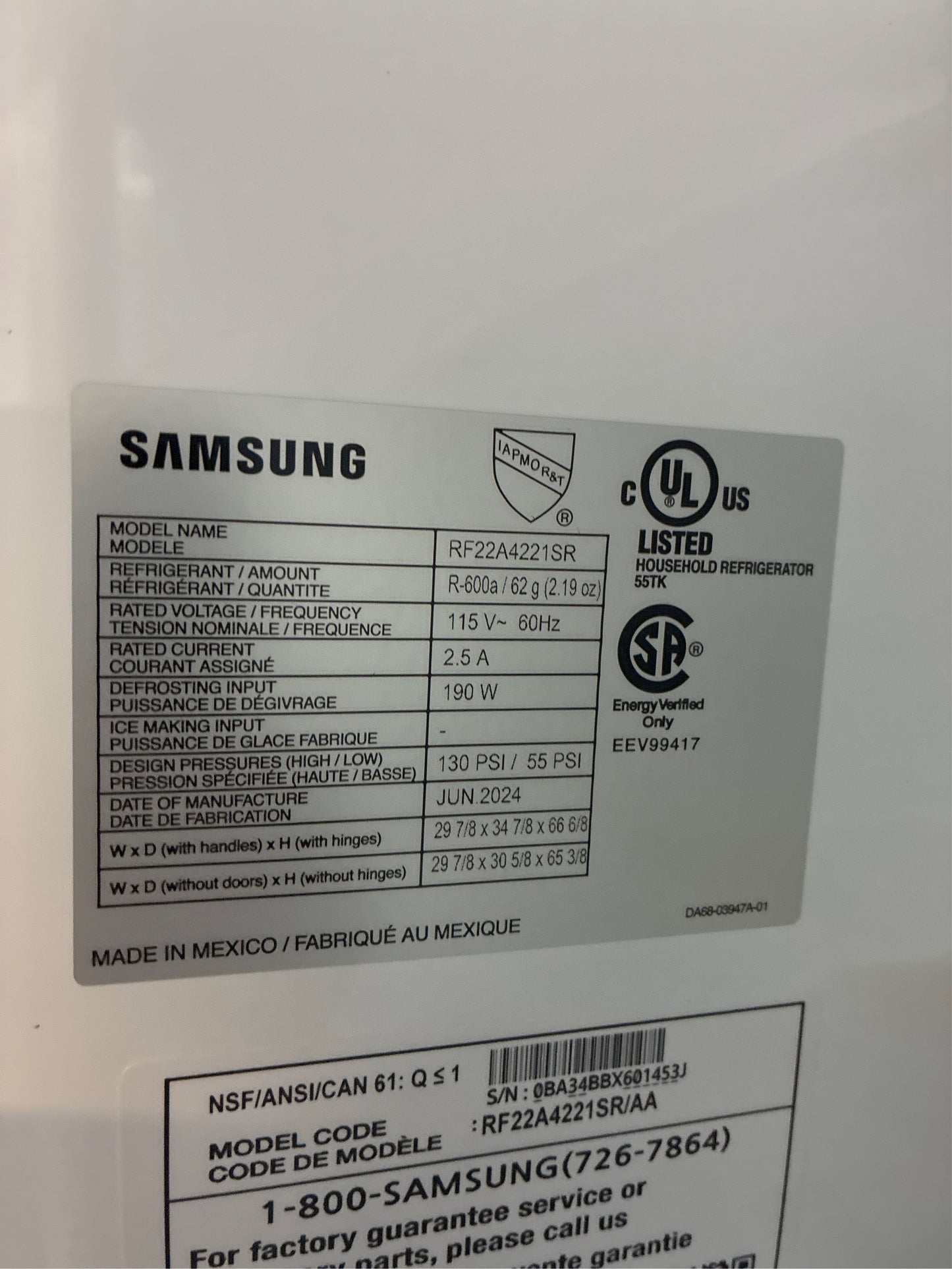 22 cu. ft. 3-Door French Door Refrigerator