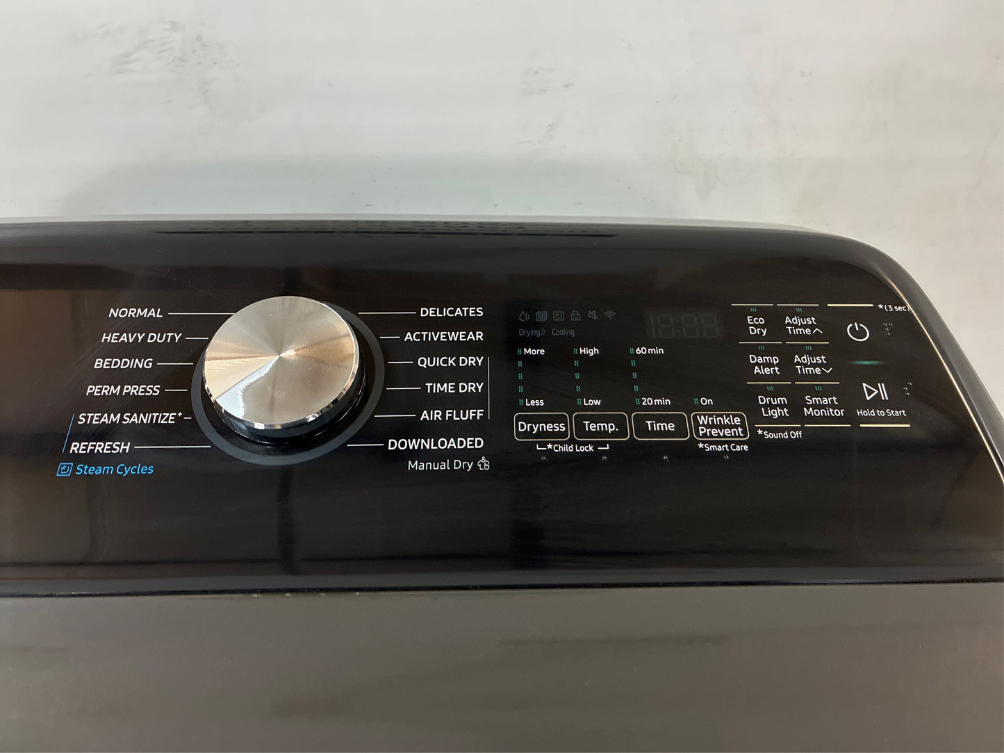 Samsung Brushed Black 7.4 cu. ft. Gas Dryer with Steam+
