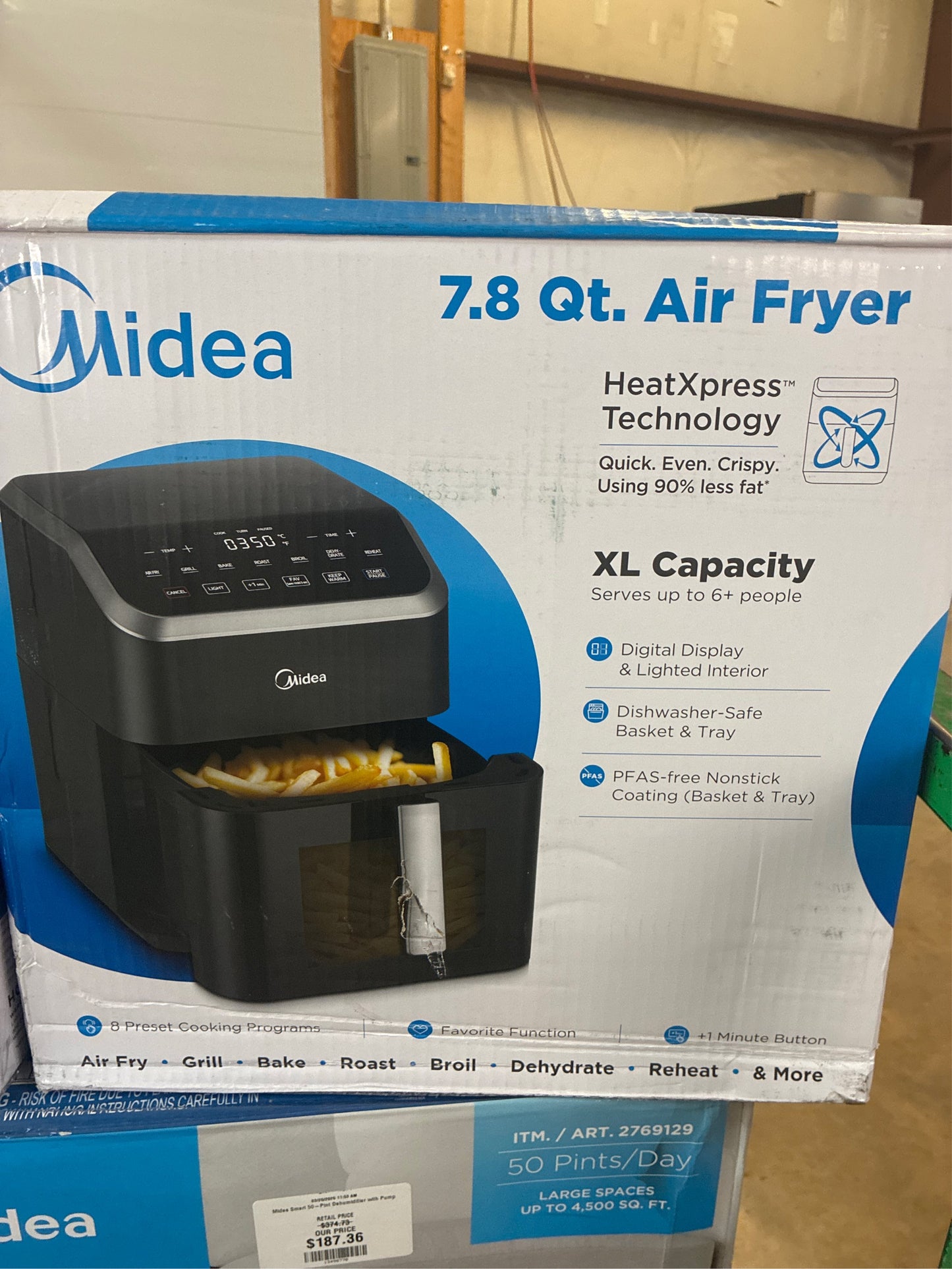 Midea HeatXpress Air Fryer 7.8 Qt, 8-in-1 Oven