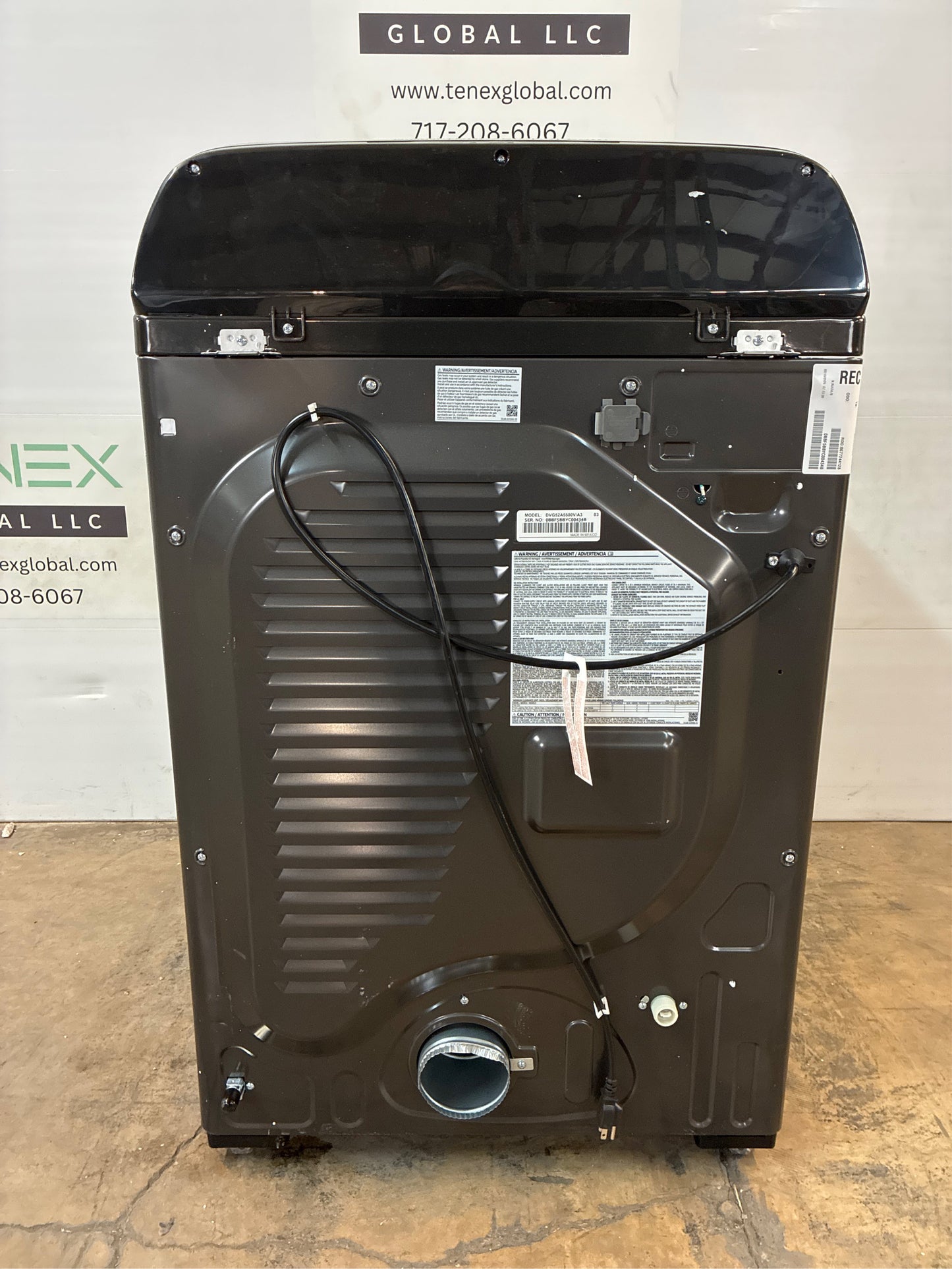 Samsung Brushed Black 7.4 cu. ft. Gas Dryer with Steam+