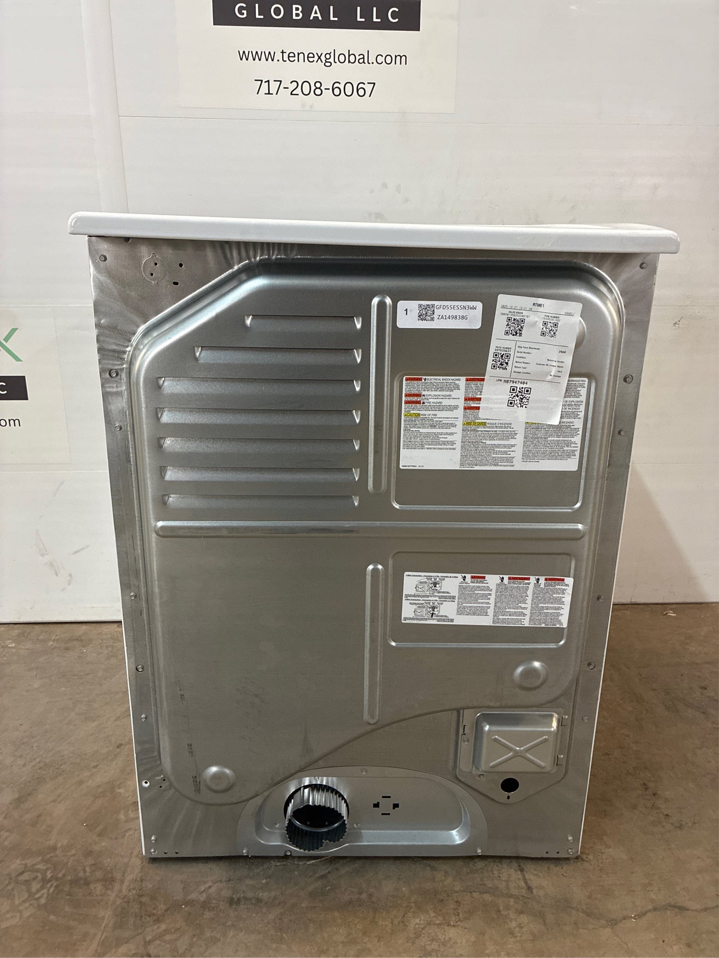 GE 7.8 cu. ft. Smart Front Load Electric Dryer, White
