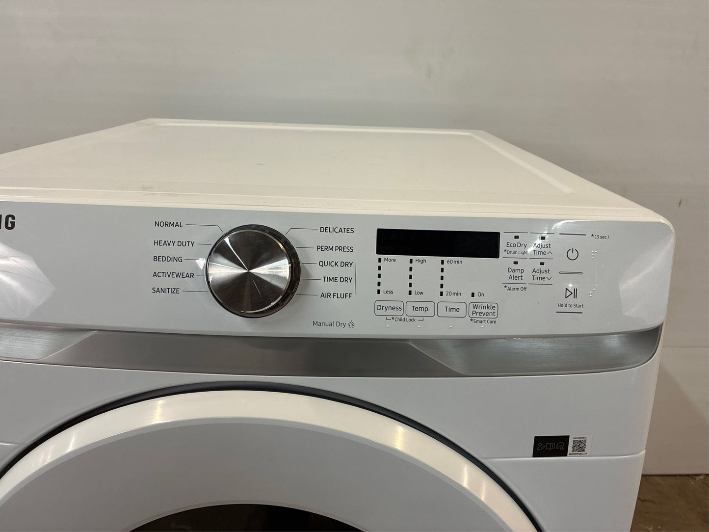 Samsung 7.5 cu. ft. Stackable Vented Dryer, White