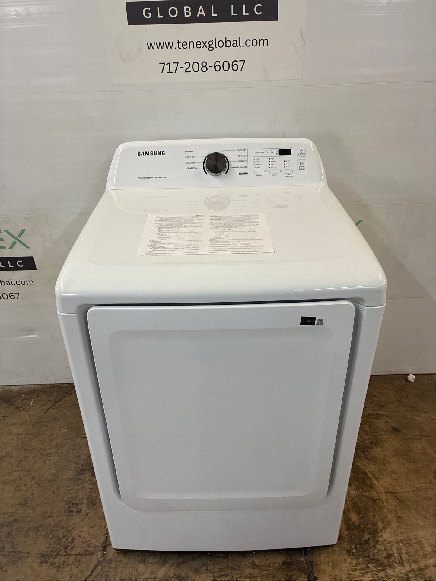 Samsung 7.2 cuft Vented Electric Dryer White