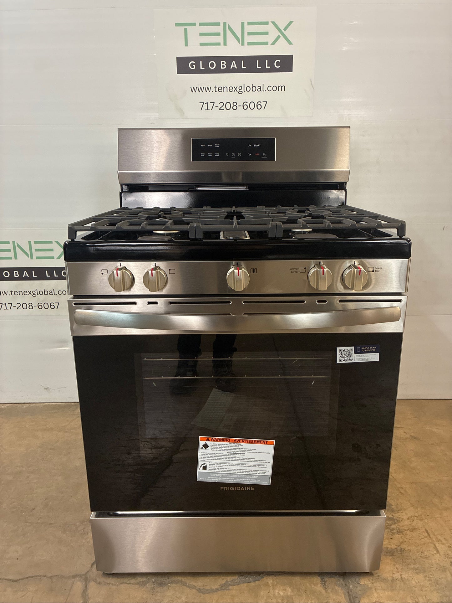 Frigidaire 30" 5-Burner Gas Range Stainless Steel