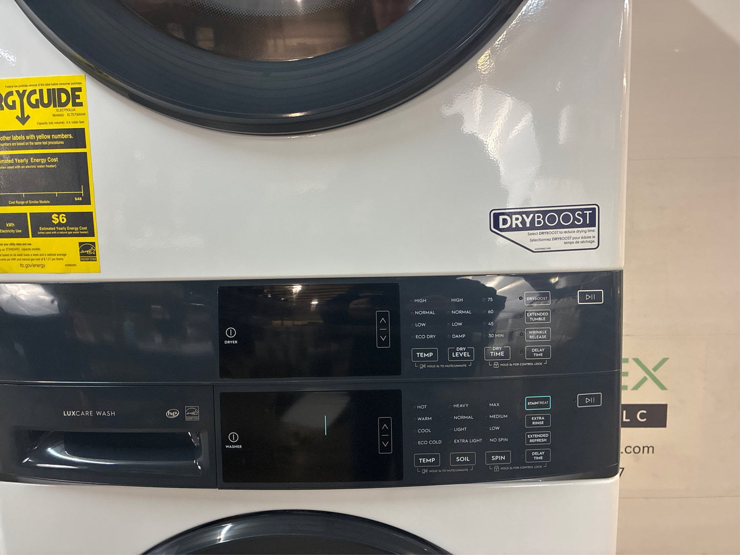 Electrolux 4.4 cu. ft. Washer & 8.0 cu. ft. Electric Dryer Tower
