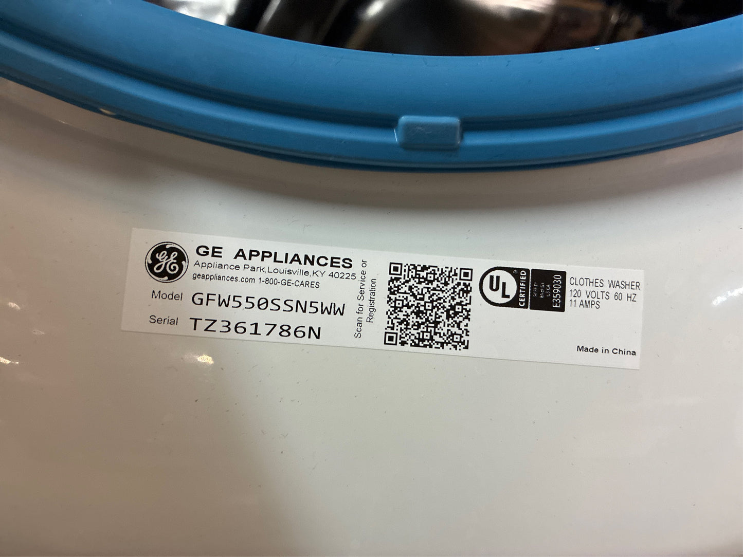 GE 4.8 cu ft Smart White Front Load Washer