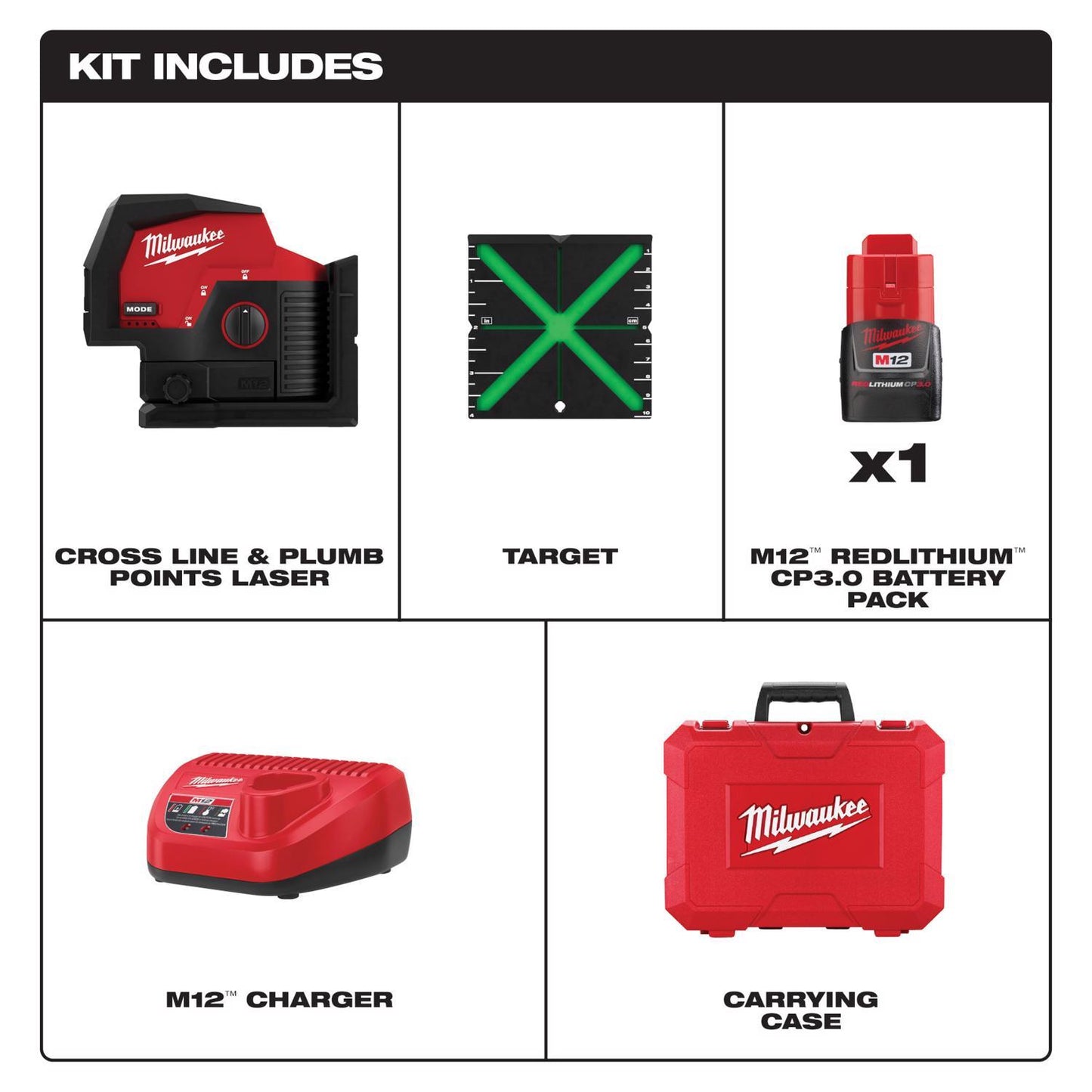 Milwaukee M12 Self Leveling Cross-Line Laser