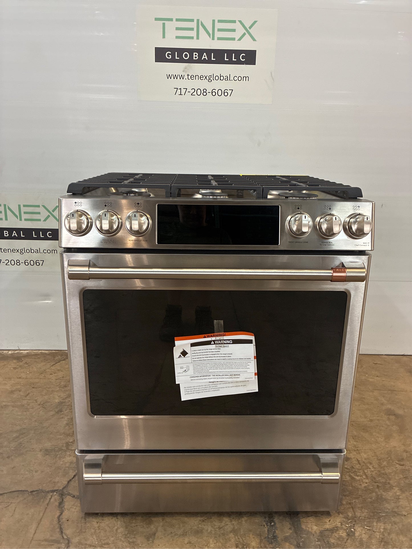 Café 30 in. Slide-In Gas Range, Stainless Steel