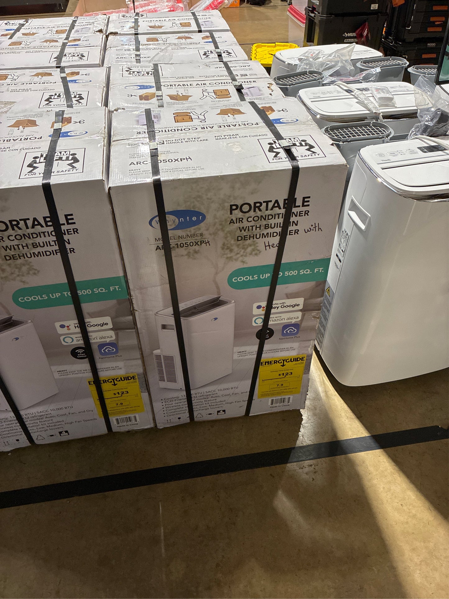 10,000 BTU Portable AC with Dehumidifier, White