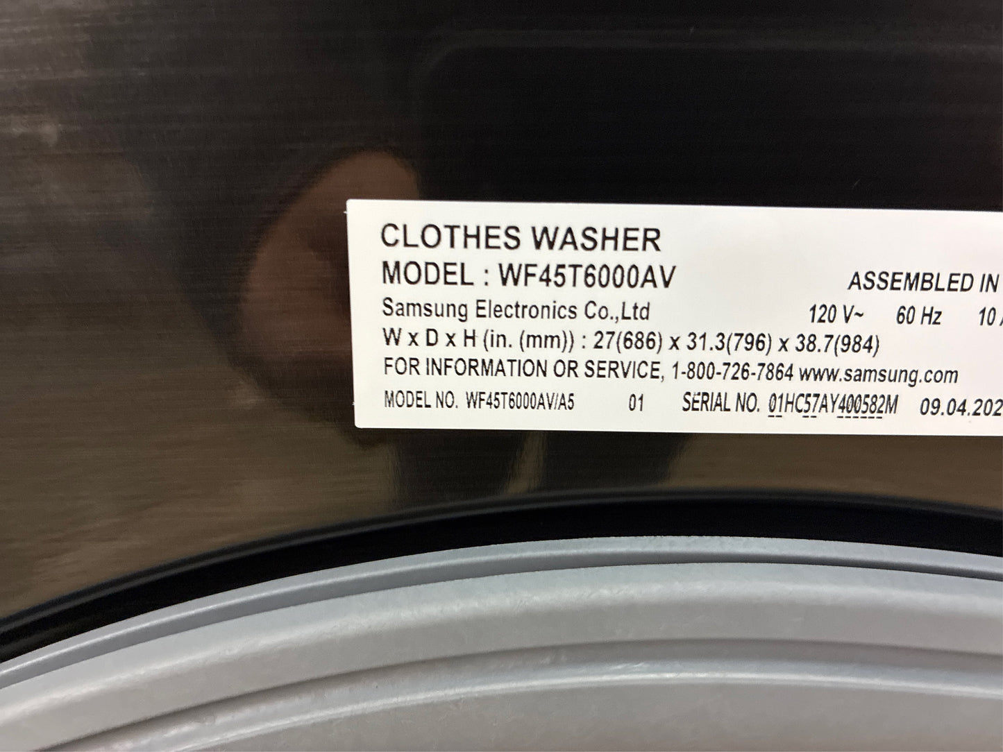 4.5 cu. ft. Front Load Washer, Brushed Black