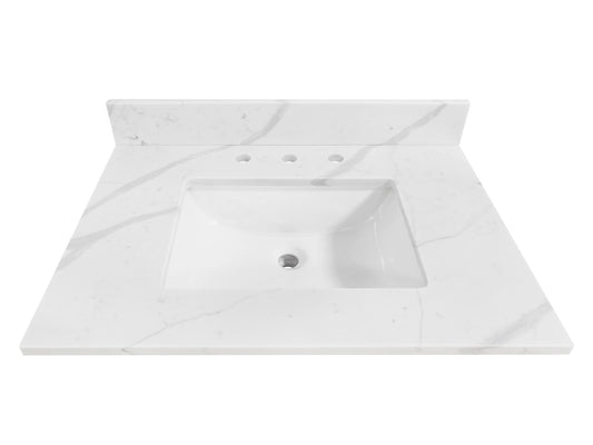 allen + roth Calacatta quartz 31-in x 22-in