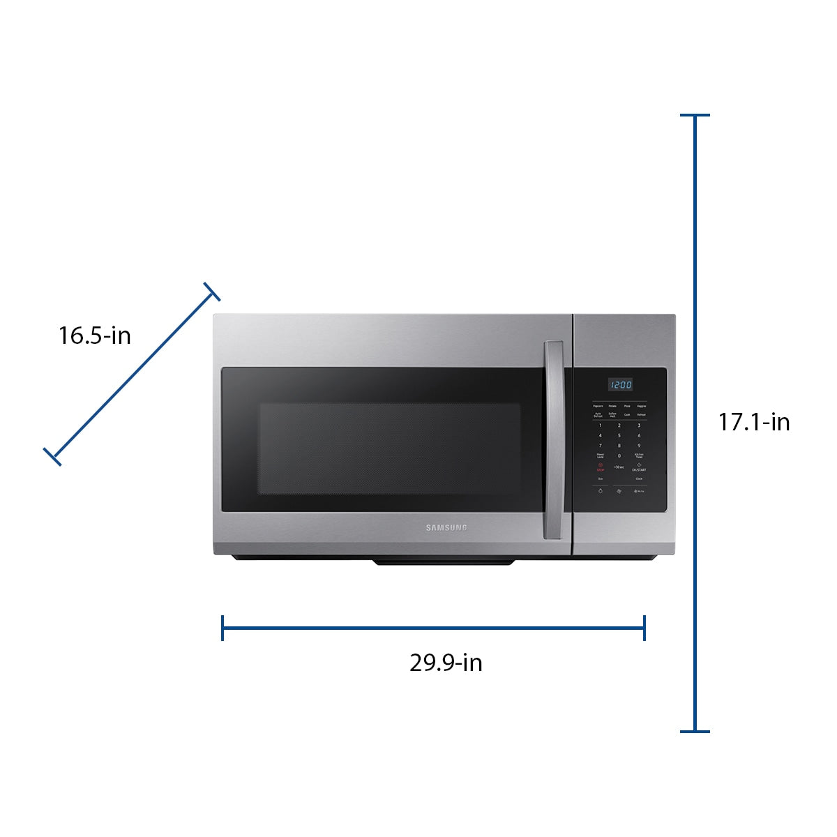 Samsung 1.7 Cu Ft Over-the-Range Microwave