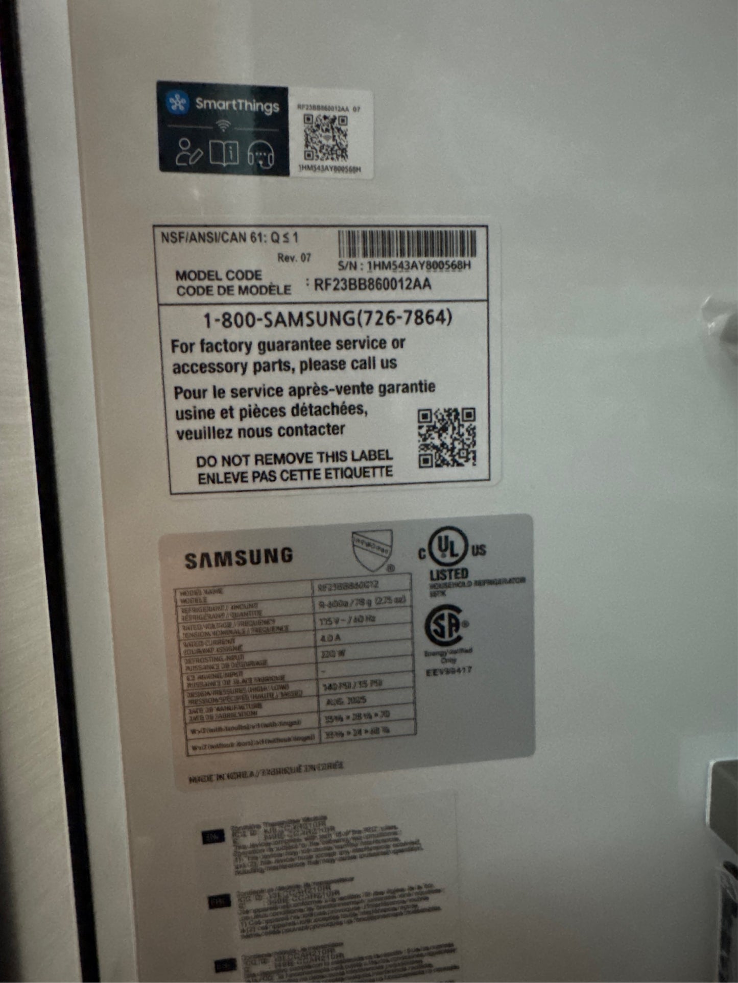 Bespoke 23 cu. ft. 4-Door French Door Samsung Refrigerator