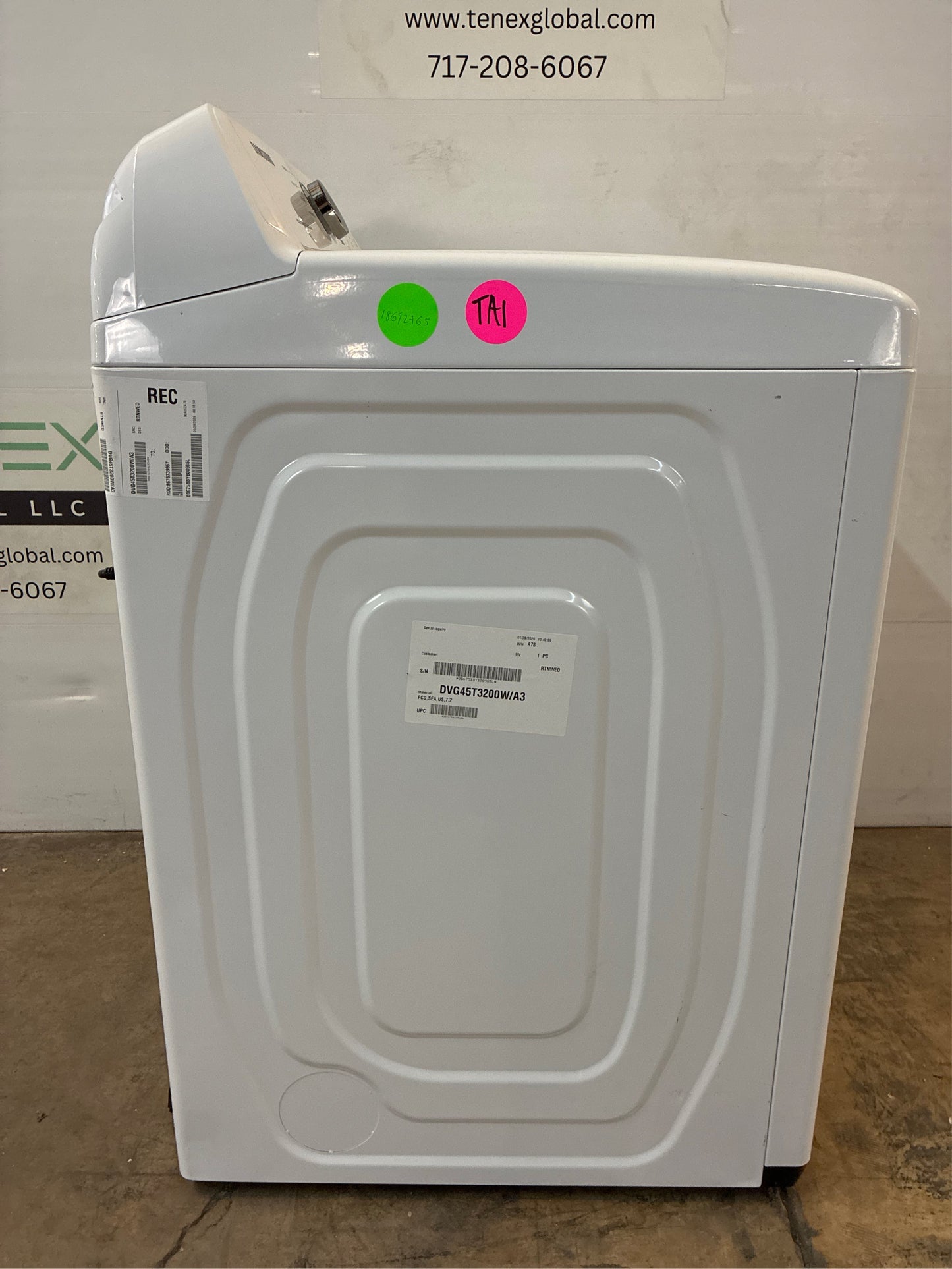 Samsung 7.2 cu. ft. Gas Dryer with Sensor Dry - White