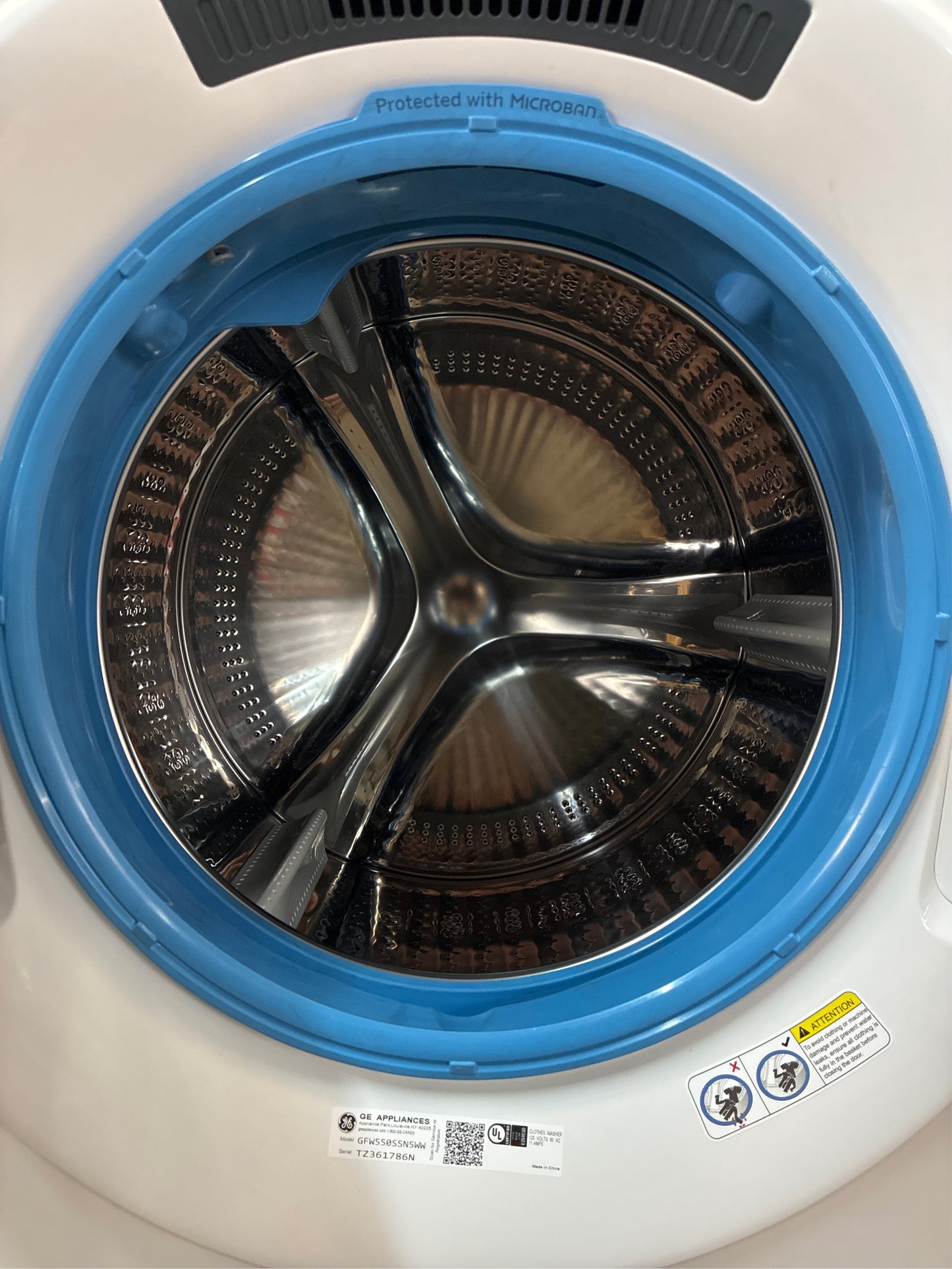 GE 4.8 cu ft Smart White Front Load Washer