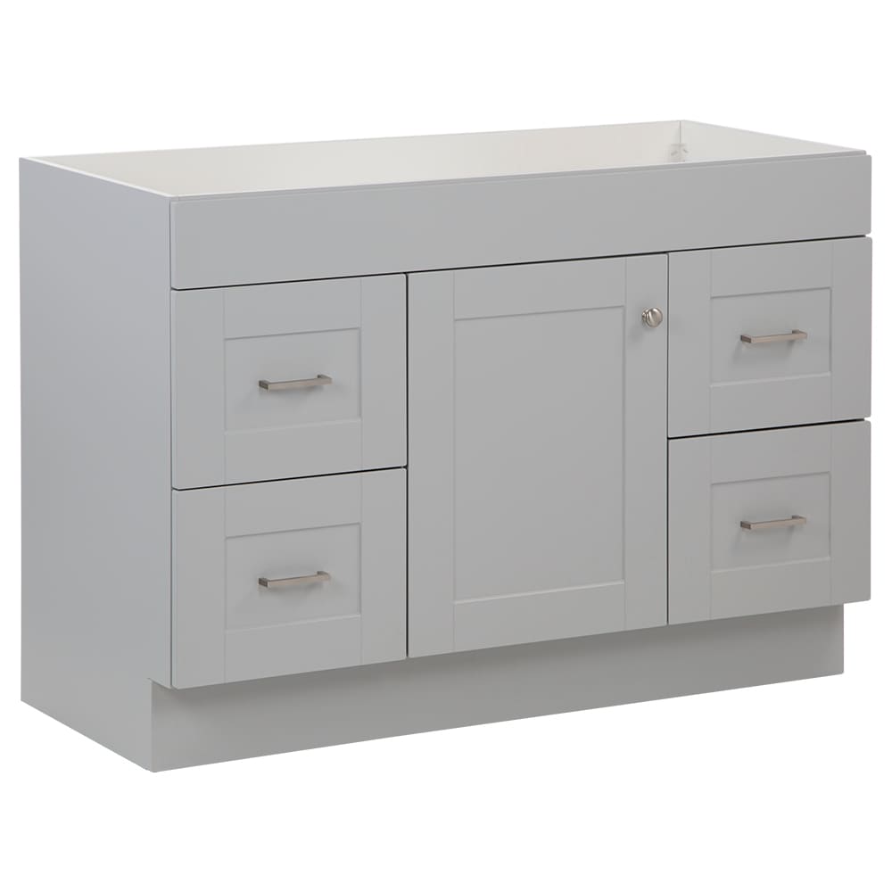 Project Source 48-in Gray Vanity Base Cabinet