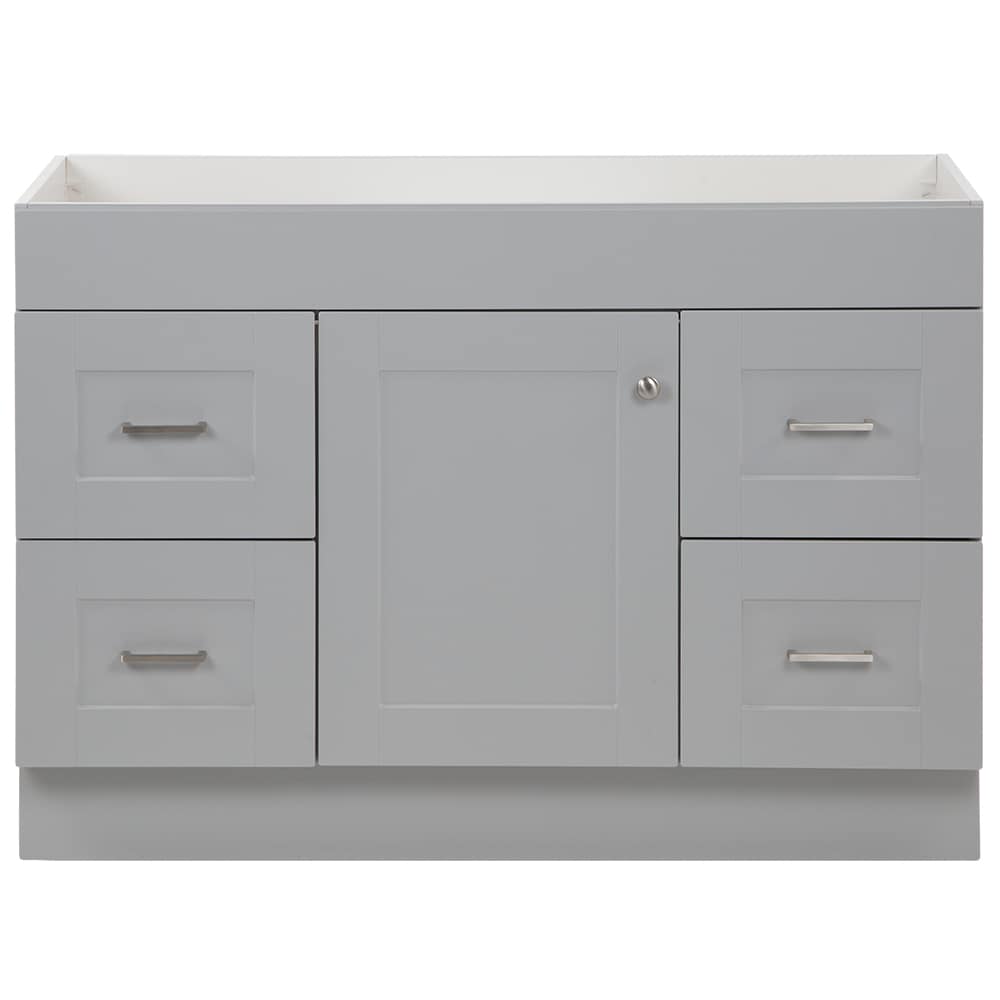 Project Source 48-in Gray Vanity Base Cabinet