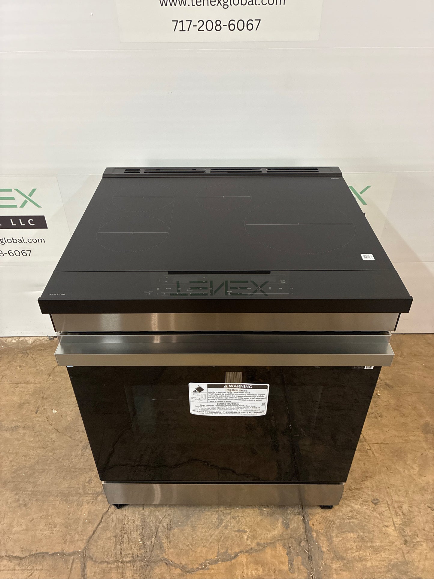 Bespoke 30 in. 6.3 cu.ft. 4 Burner Element Smart Slide-In Induction Range w/ Anti-Scratch Glass in Stainless Steel