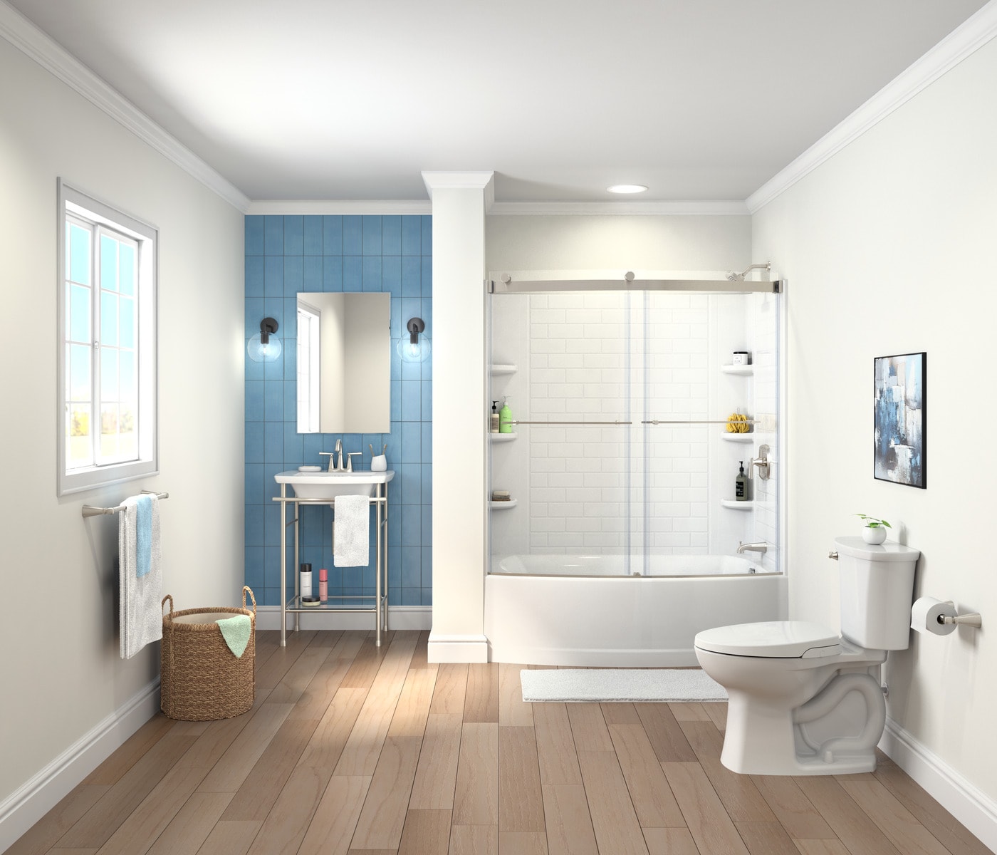 Elevate 60x30 White Left Drain Tub