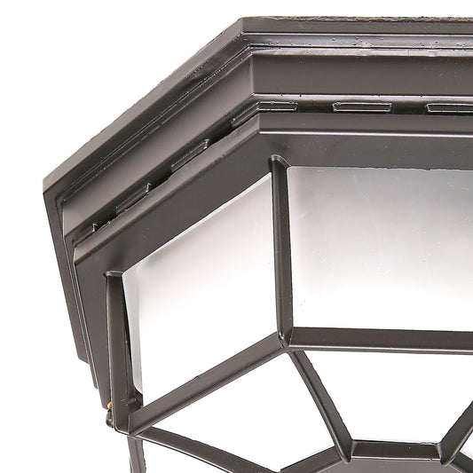 Secure Home 11.9-in W Black Outdoor Light