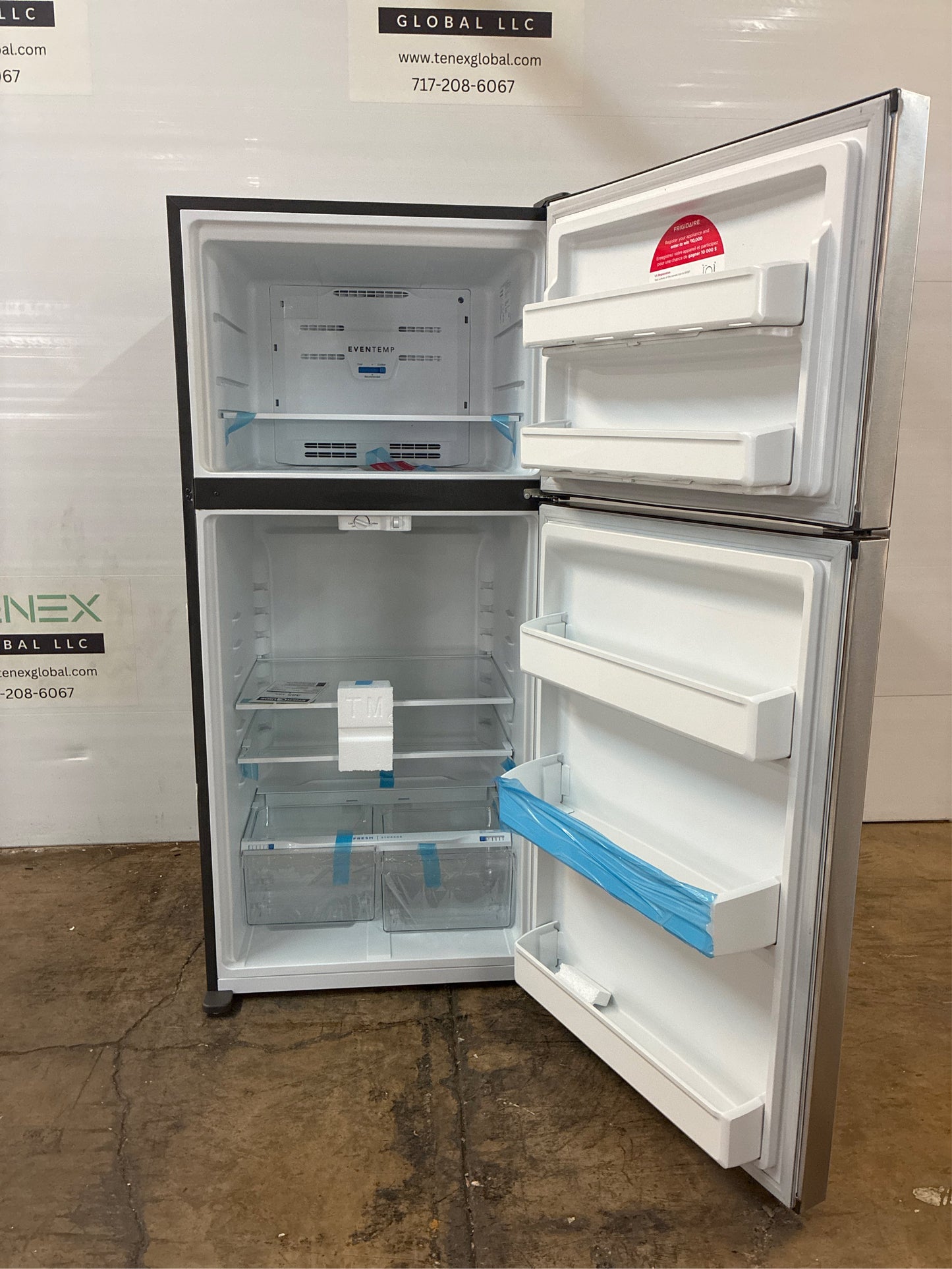 Frigidaire 30in 20cu ft Top Freezer Fridge Stainless Steel