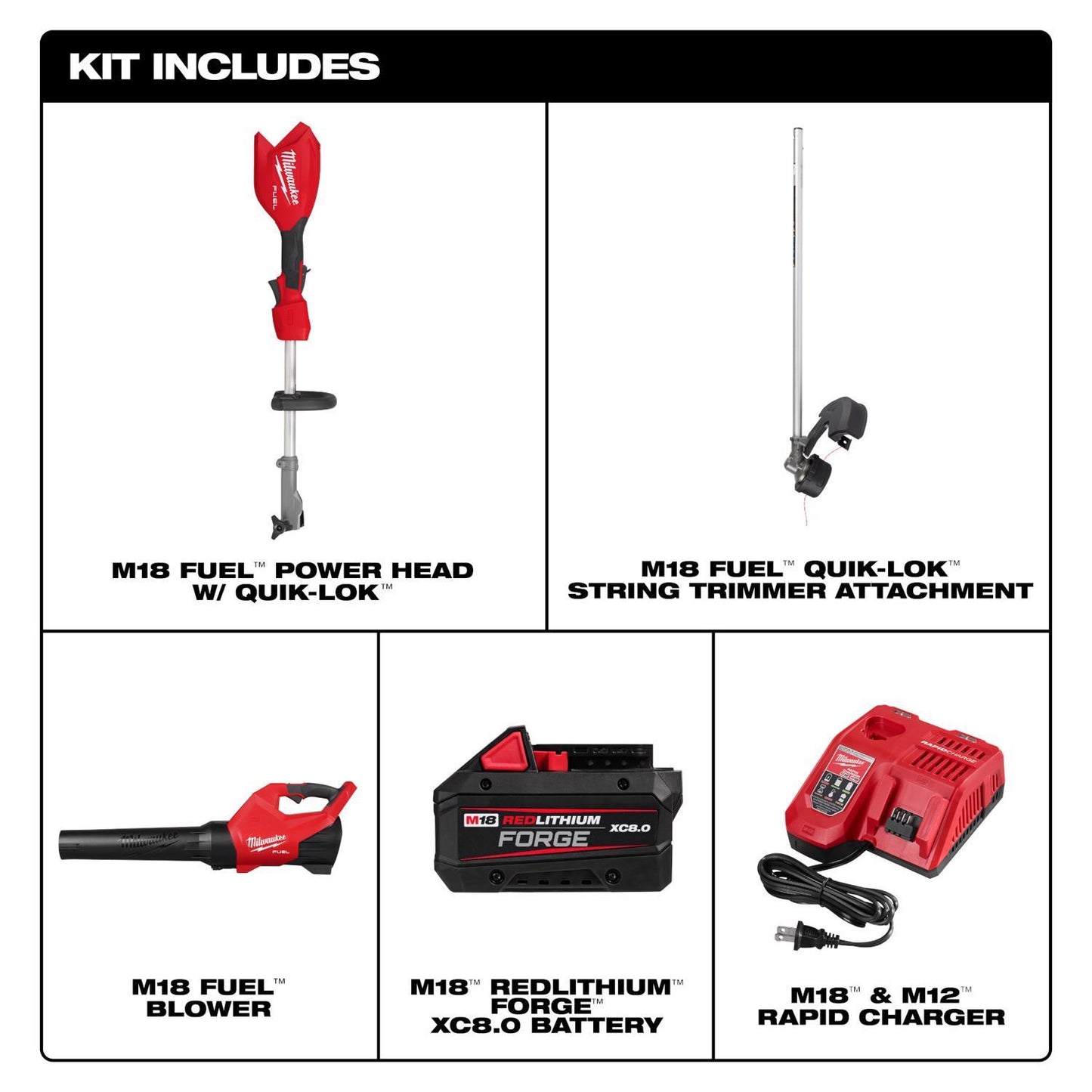 Milwaukee 16" Trimmer & Blower Kit