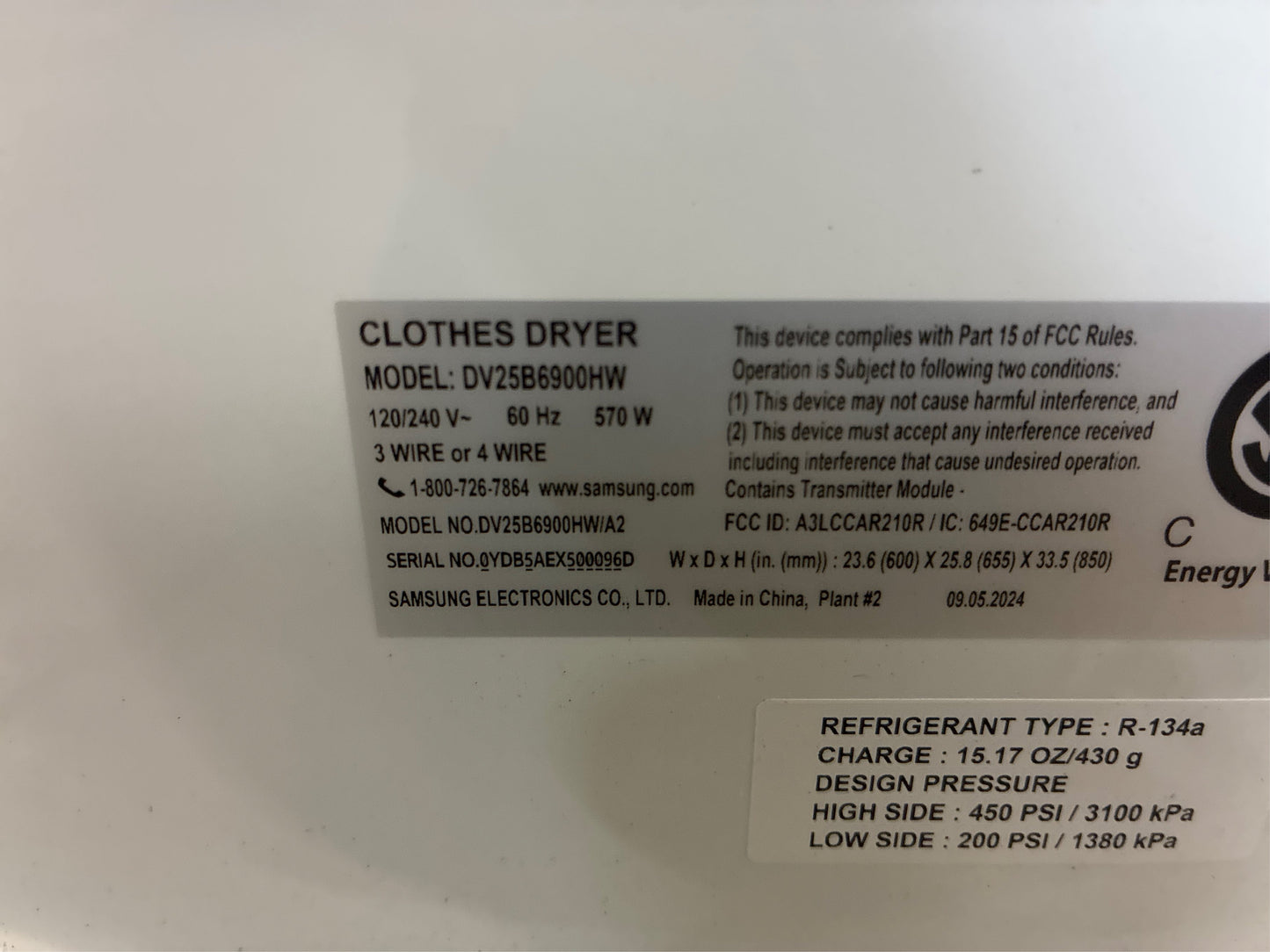 4.0 cu. ft. Dryer with Sensor Dry - White