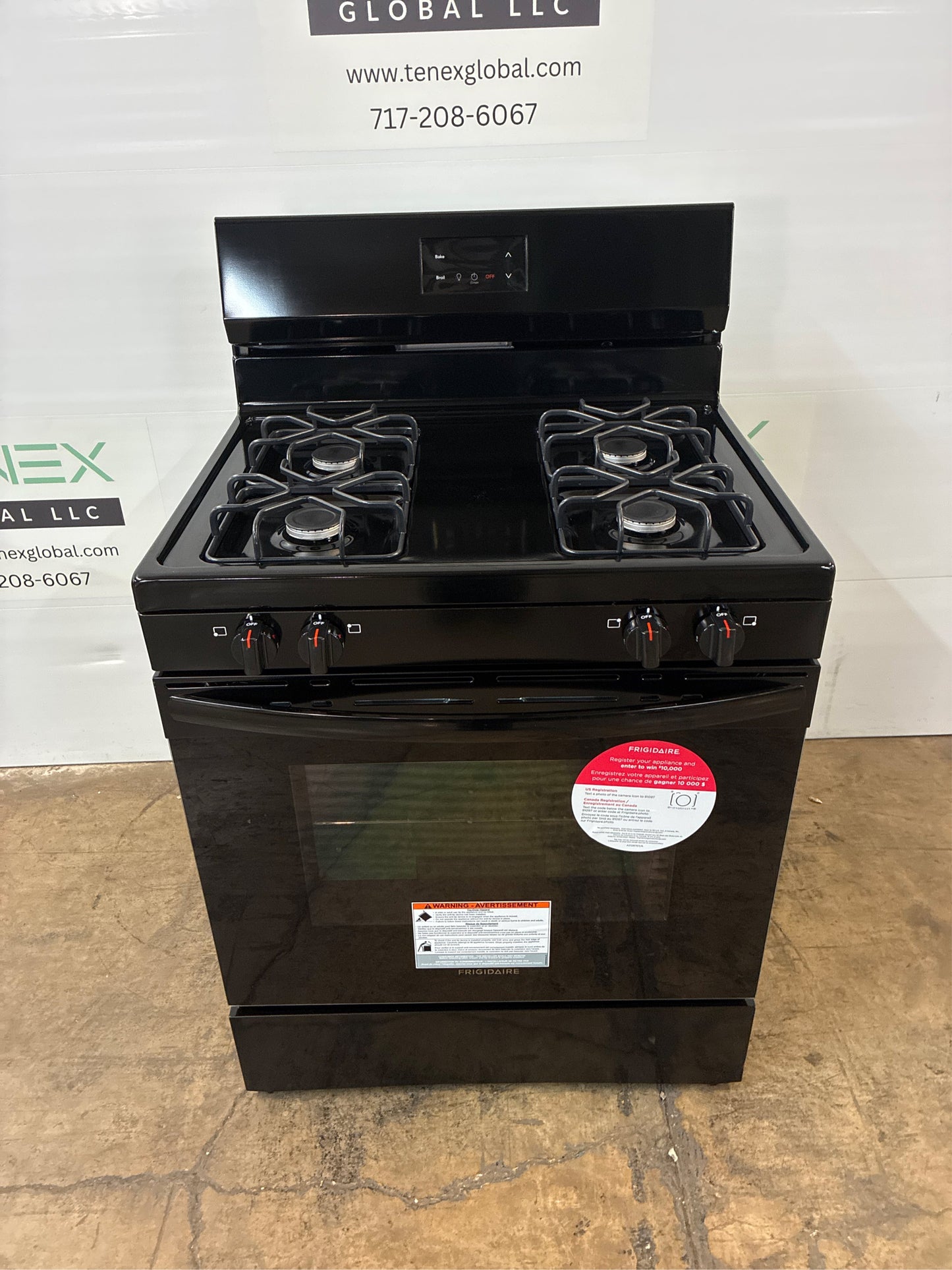 Frigidaire 30" 4-Burner Gas Range (Black)