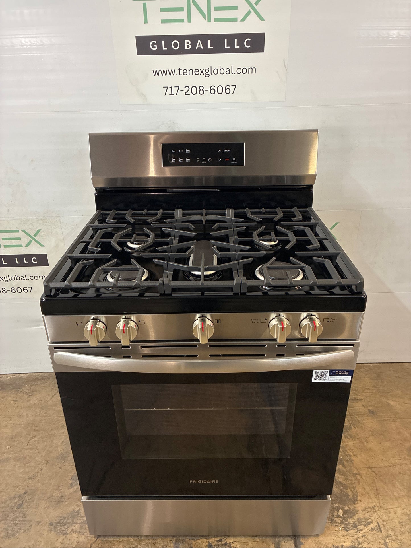 Frigidaire 30" 5-Burner Gas Range, SS