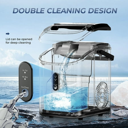 SIMZLIFE Nugget Ice Maker, Portable, 34lbs