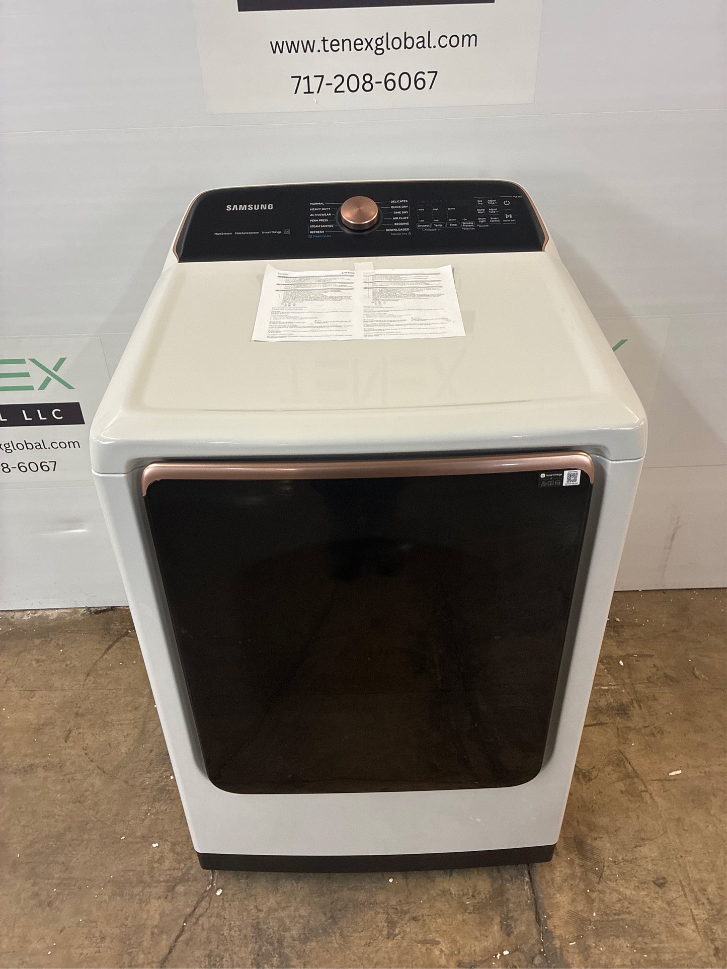 7.4 cu ft Dryer with Steam Sanitize+ Ivory
