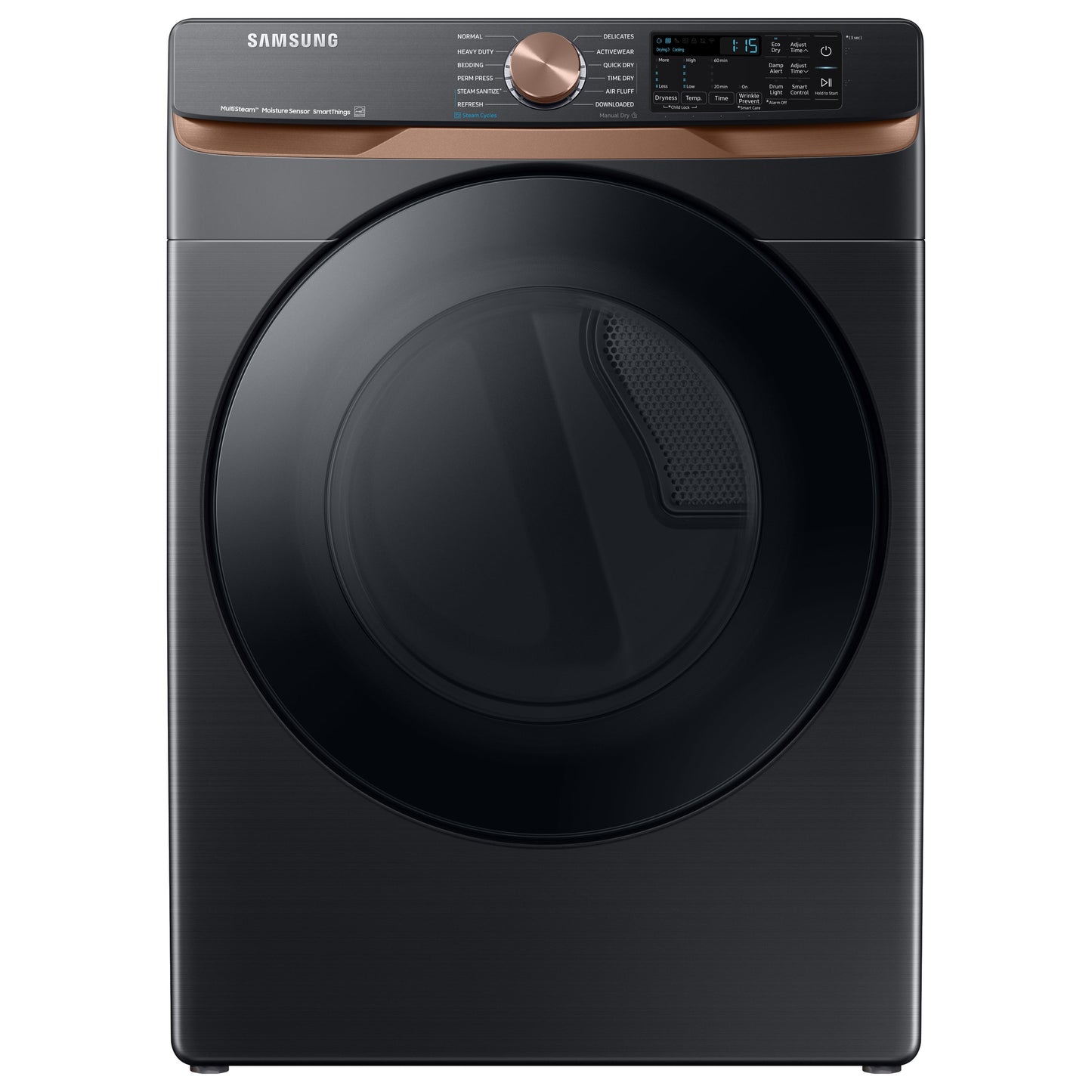 Samsung 7.5-Cu Ft Steam Electric Dryer (Black)